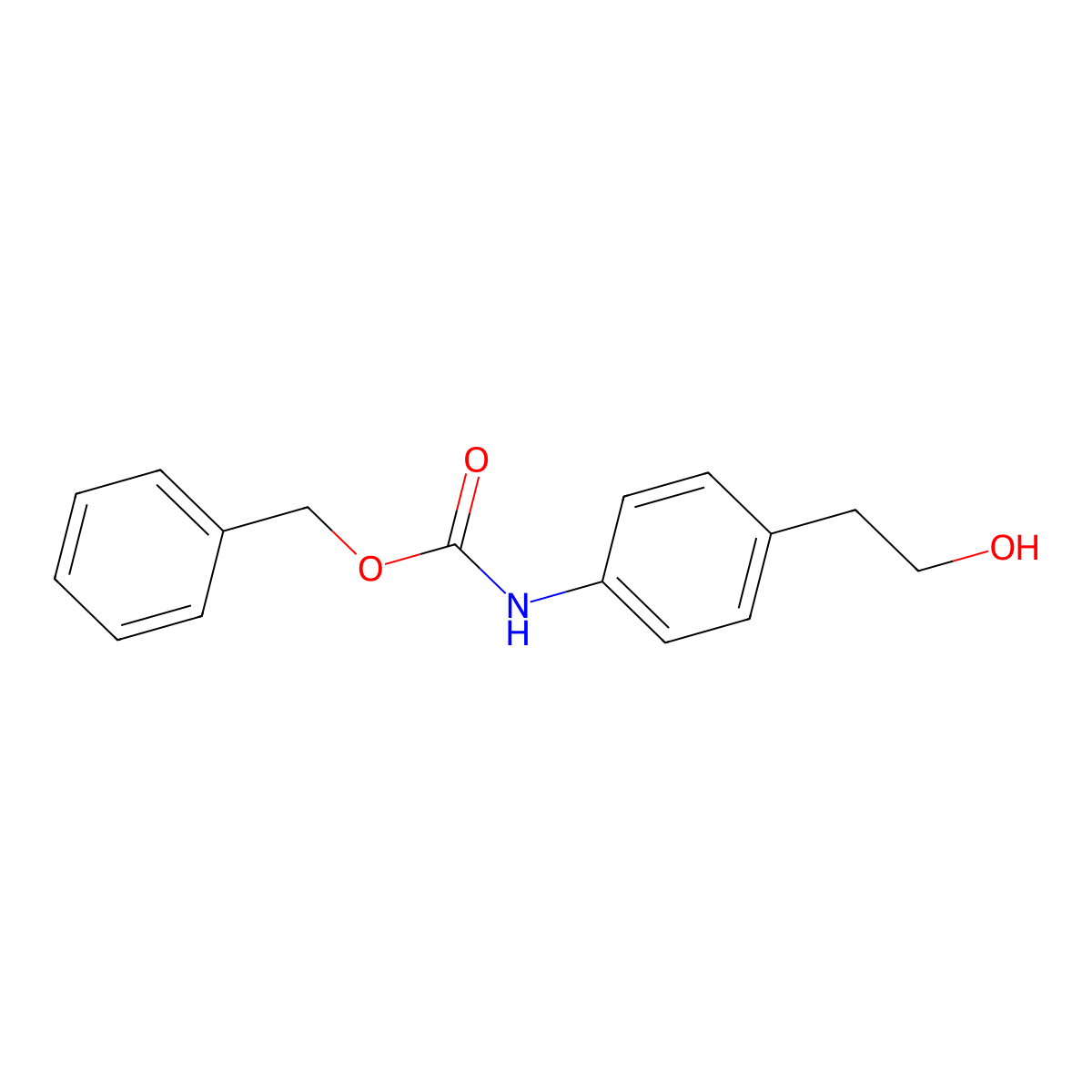 Benzyl (4-(2-hydroxyethyl)phenyl)carbamate molecular structure, CAS 214980-03-7