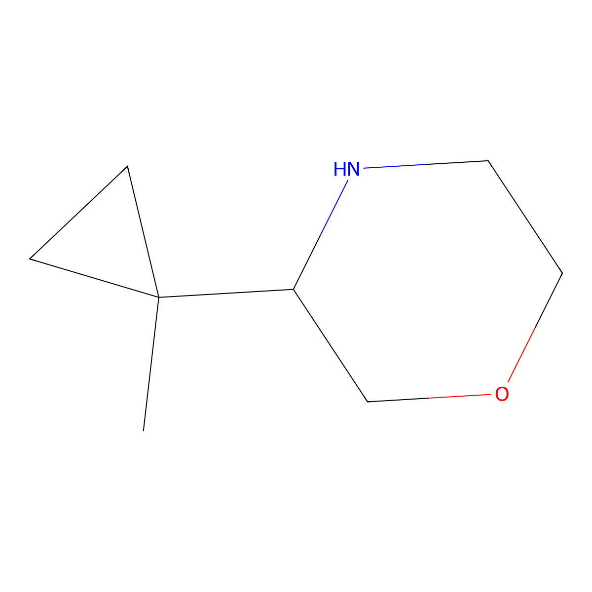 3-(1-Methylcyclopropyl)morpholine molecular structure, CAS 2149897-40-3