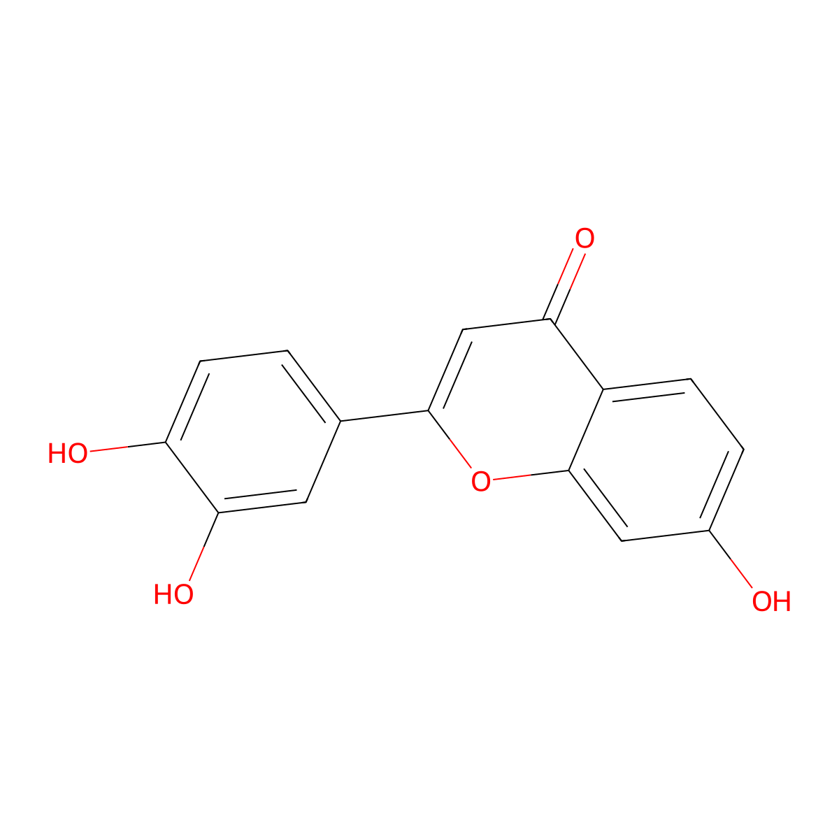 3',4',7-Trihydroxyflavone molecular structure, CAS 2150-11-0