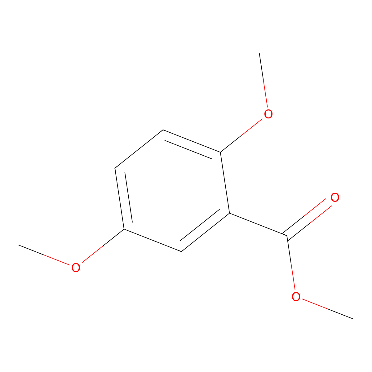 Methyl 2,5-dimethoxybenzoate molecular structure, CAS 2150-40-5