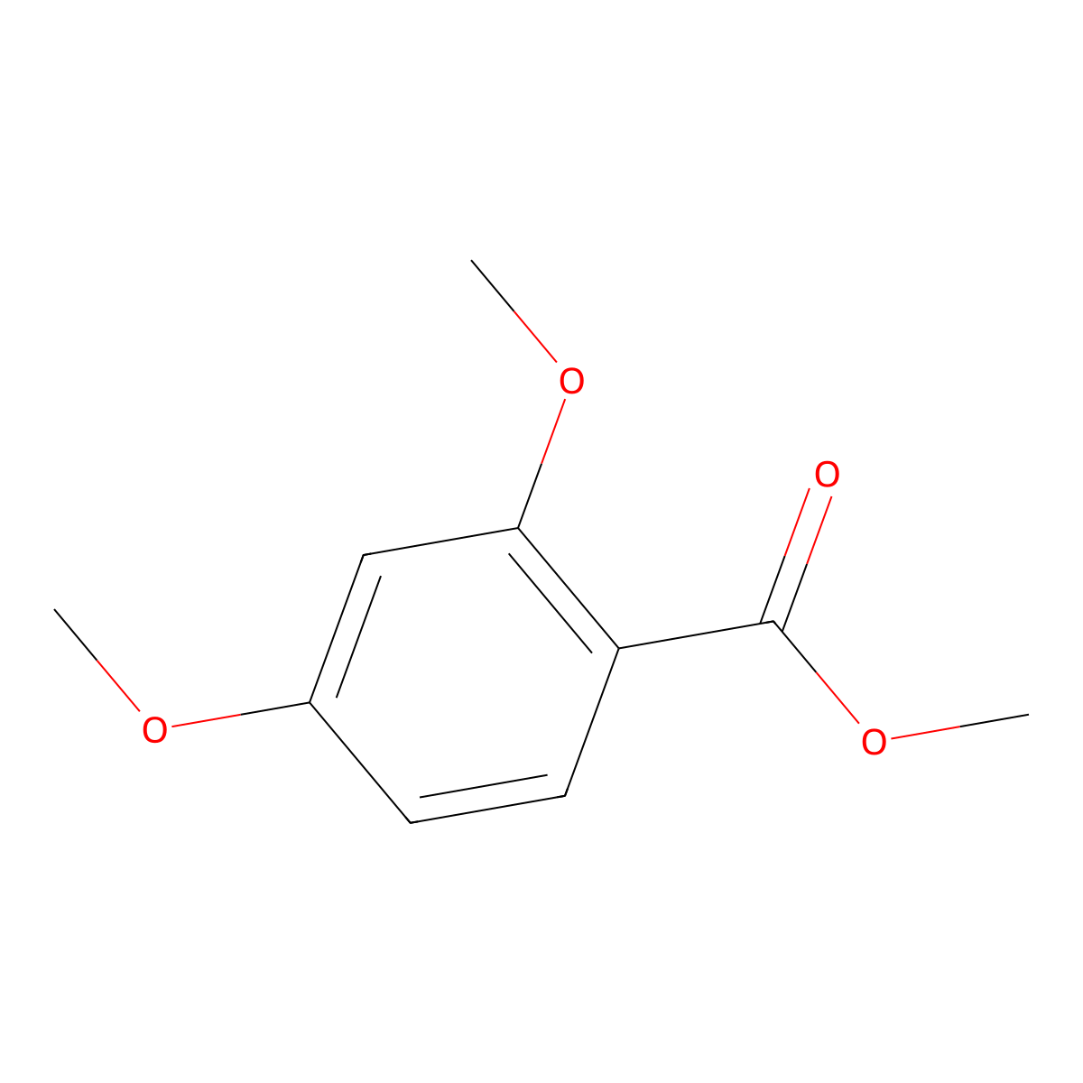 Benzoic acid, 2,4-dimethoxy-, methyl ester molecular structure, CAS 2150-41-6