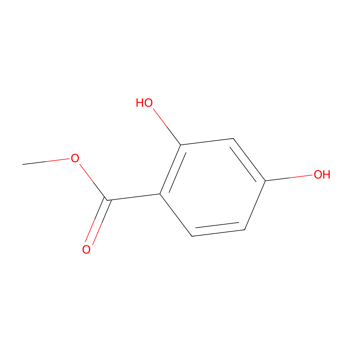 Methyl 2,4-Dihydroxybenzoate molecular structure, CAS 2150-47-2
