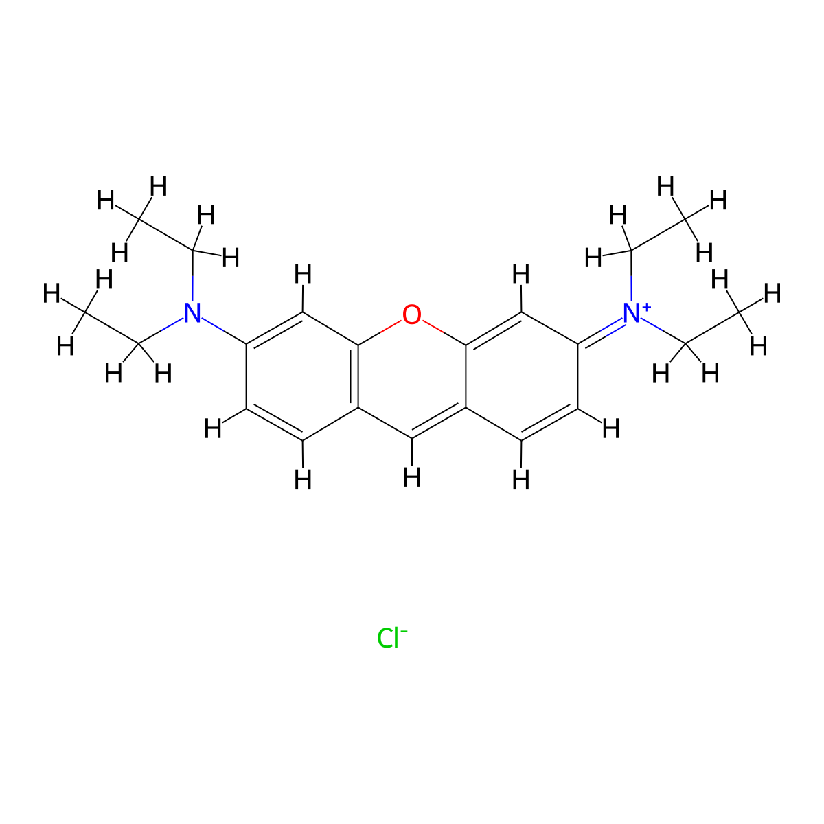 Pyronine B molecular structure, CAS 2150-48-3