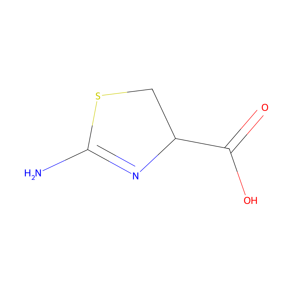 2-Aminothiazoline-4-carboxylic acid molecular structure, CAS 2150-55-2
