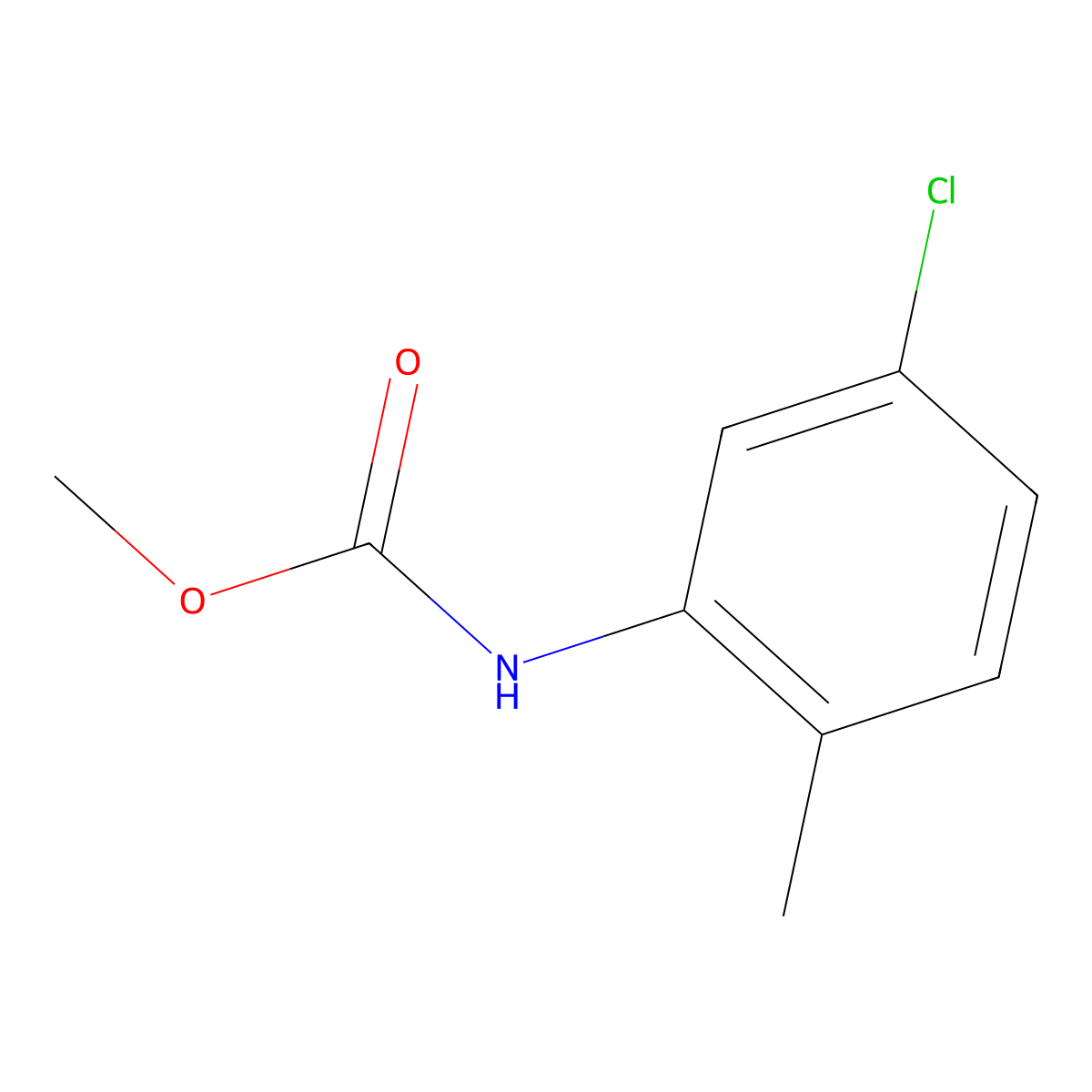 Methyl N-(5-chloro-2-methylphenyl)carbamate molecular structure, CAS 21500-73-2