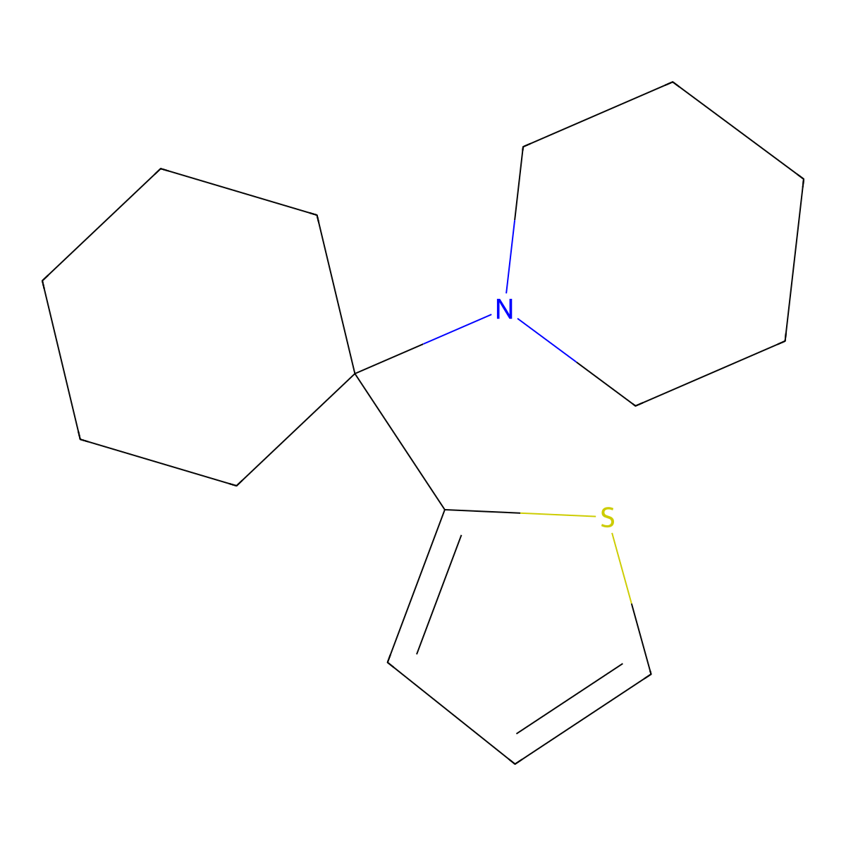 Tenocyclidine molecular structure, CAS 21500-98-1