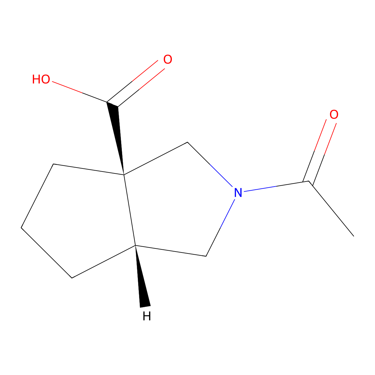 rac-(3aR,6aR)-2-acetyl-octahydrocyclopenta[c]pyrrole-3a-carboxylic acid molecular structure, CAS 2150009-95-1
