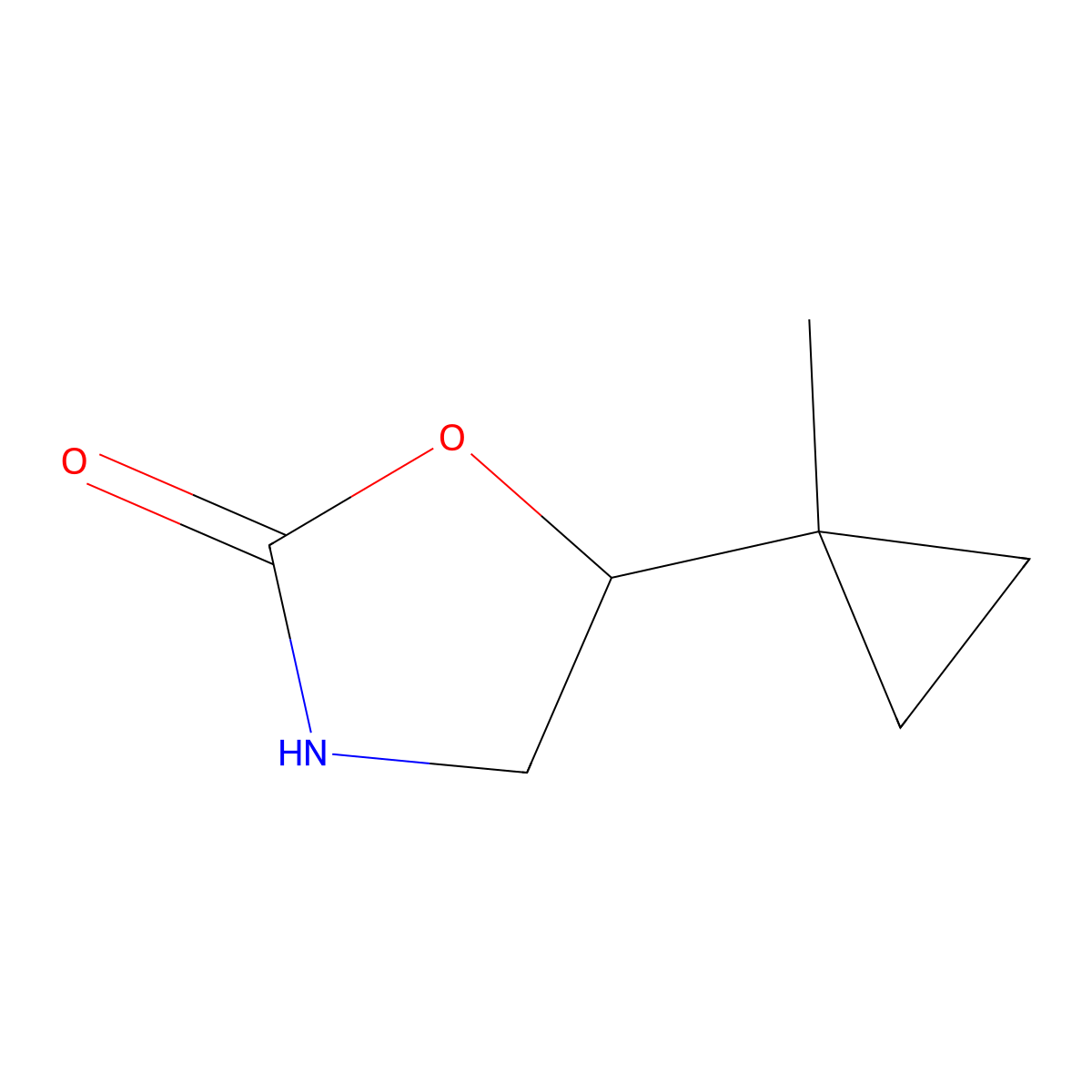 5-(1-Methylcyclopropyl)-1,3-oxazolidin-2-one molecular structure, CAS 2150033-82-0