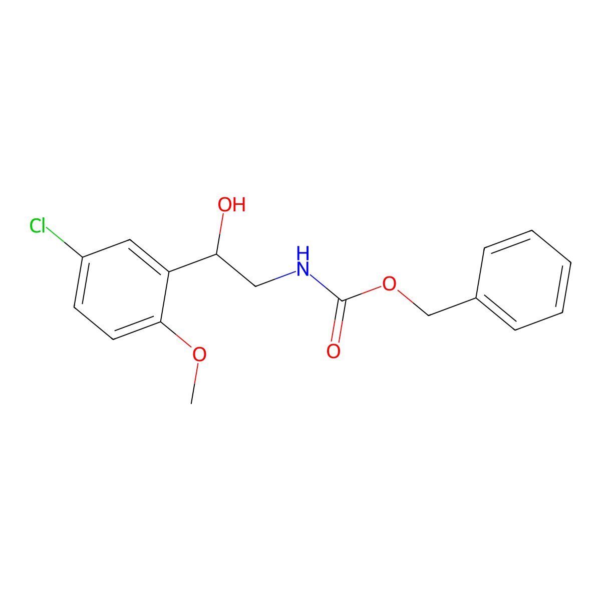 benzyl N-[2-(5-chloro-2-methoxyphenyl)-2-hydroxyethyl]carbamate molecular structure, CAS 2150055-51-7