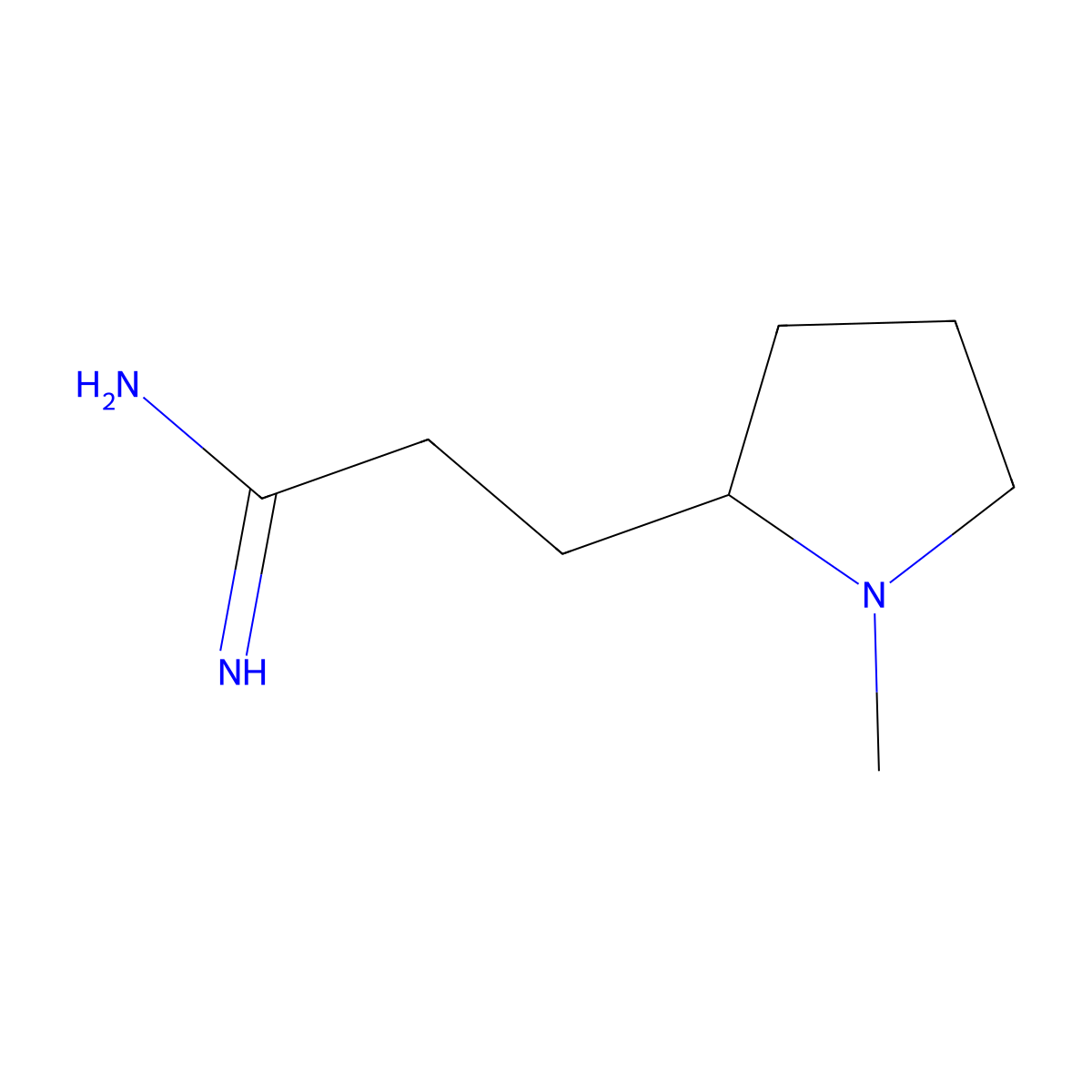 3-(1-Methylpyrrolidin-2-yl)propanimidamide molecular structure, CAS 2150107-20-1