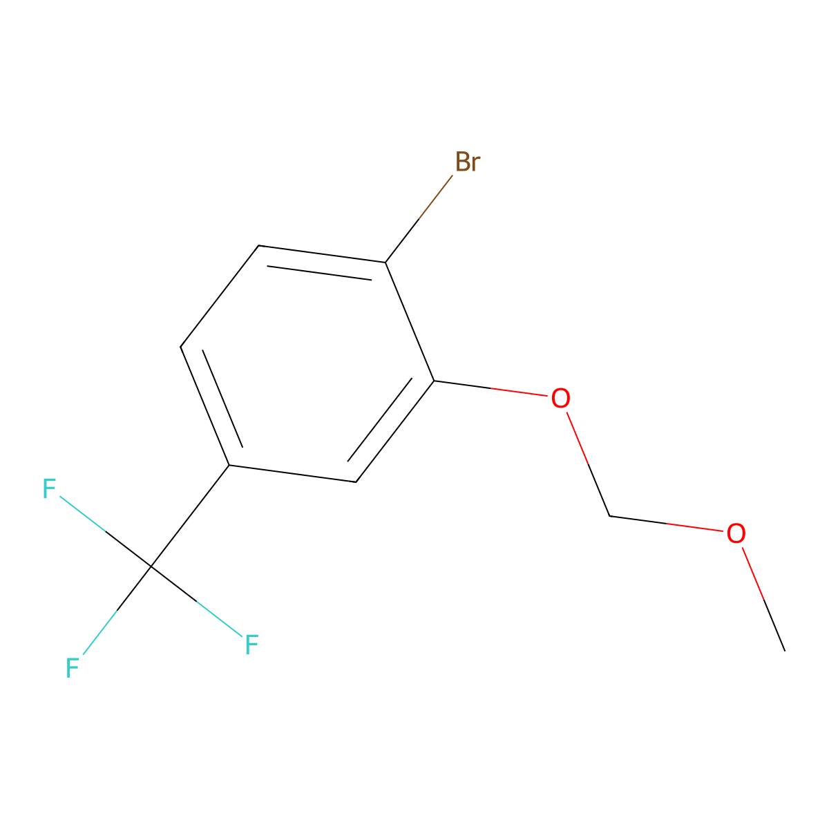 1-Bromo-2-(methoxymethoxy)-4-(trifluoromethyl)benzene molecular structure, CAS 2150186-49-3