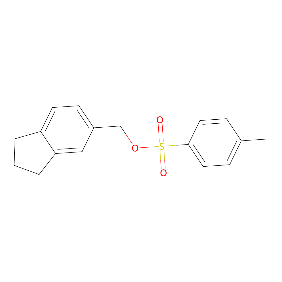 (2,3-dihydro-1H-inden-5-yl)methyl 4-methylbenzene-1-sulfonate molecular structure, CAS 2150190-60-4