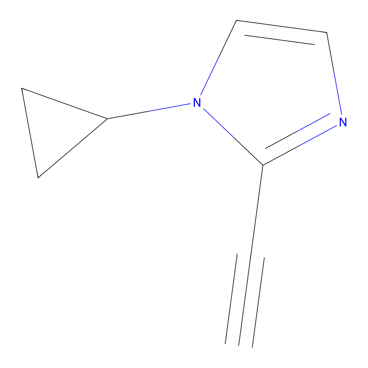 1-cyclopropyl-2-ethynyl-1H-imidazole molecular structure, CAS 2150232-17-8