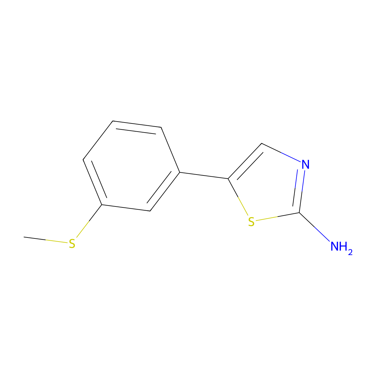 5-(3-(Methylthio)phenyl)thiazol-2-amine molecular structure, CAS 2150253-83-9