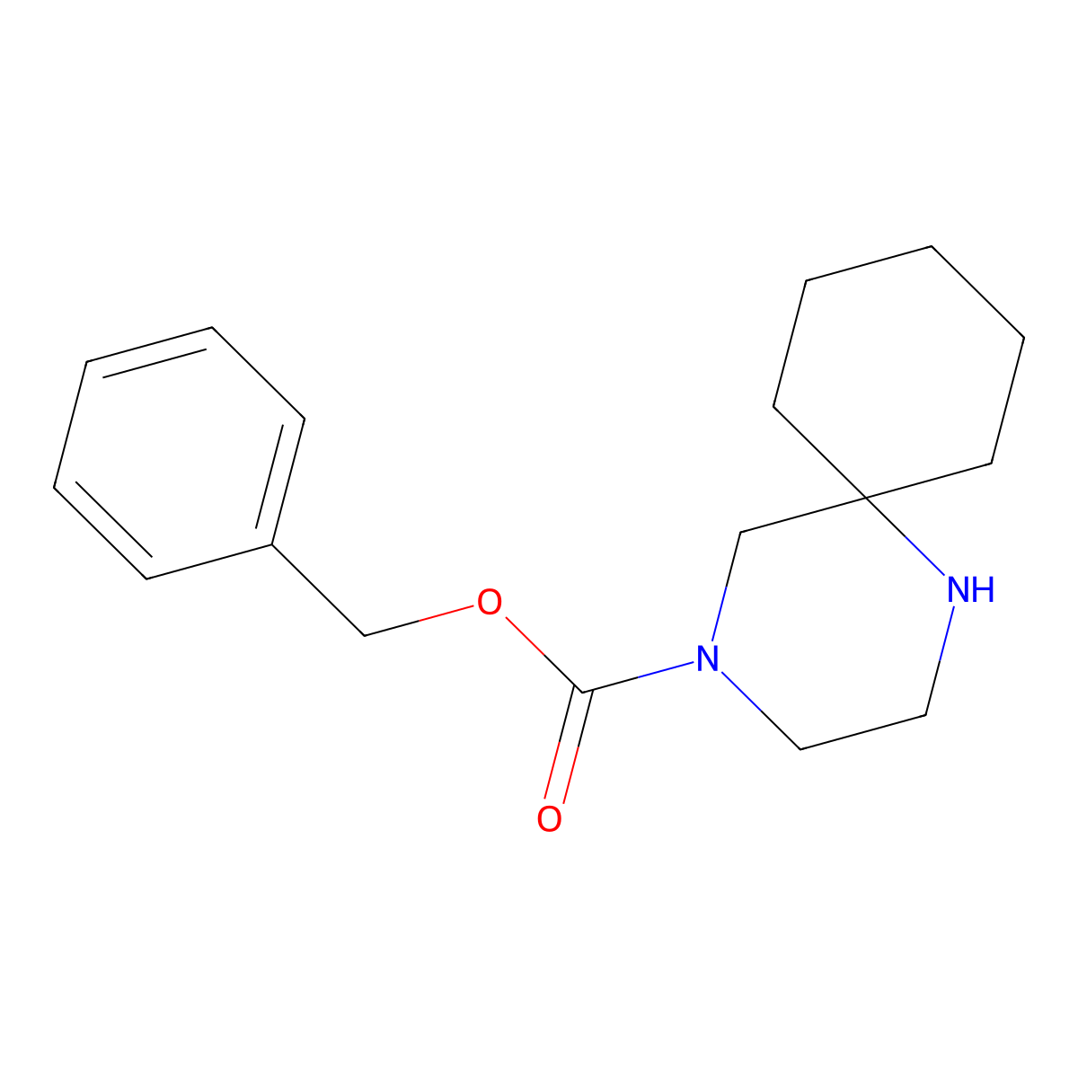Benzyl 1,4-diazaspiro[5.5]undecane-4-carboxylate molecular structure, CAS 2150275-32-2