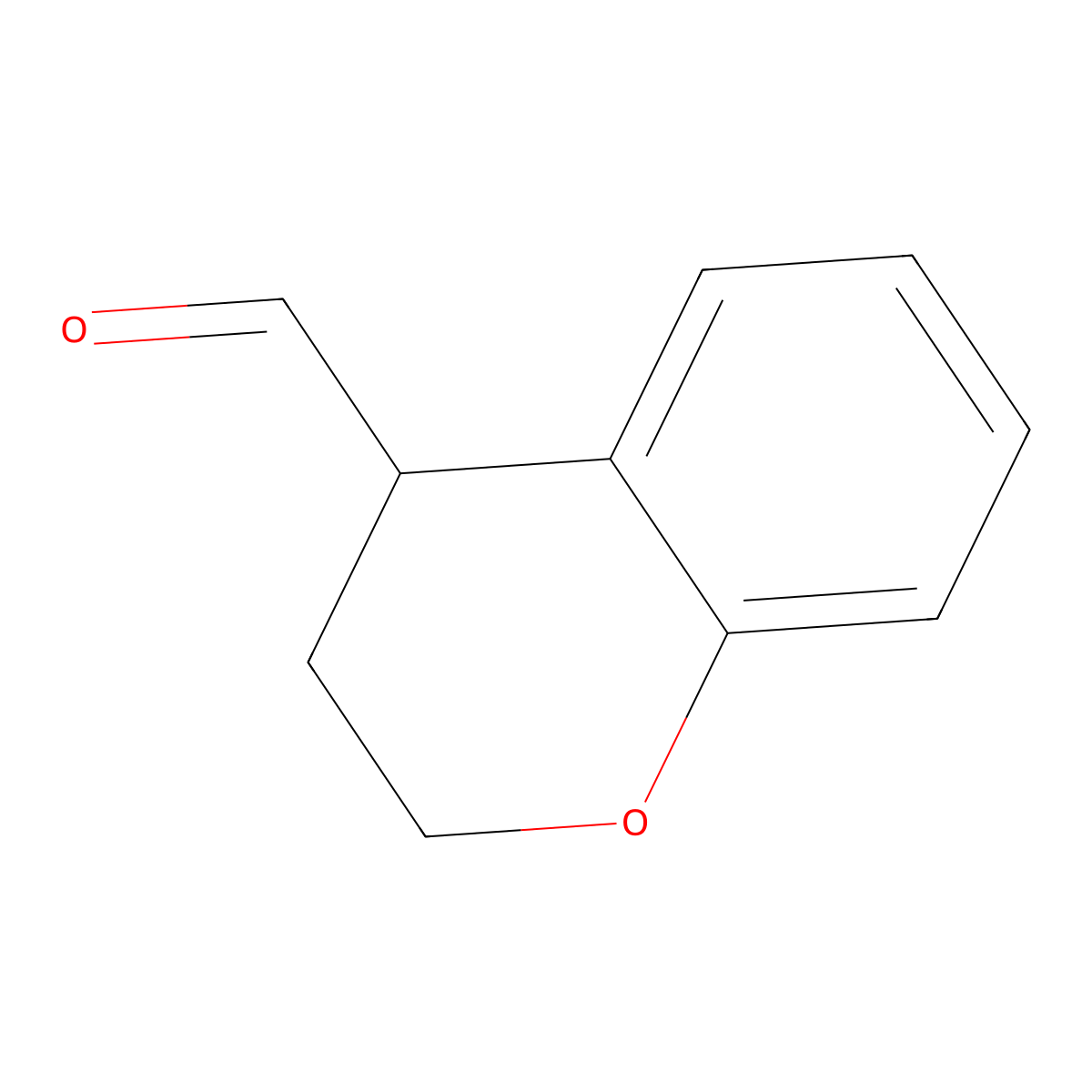 3,4-dihydro-2H-1-benzopyran-4-carbaldehyde molecular structure, CAS 21503-04-8