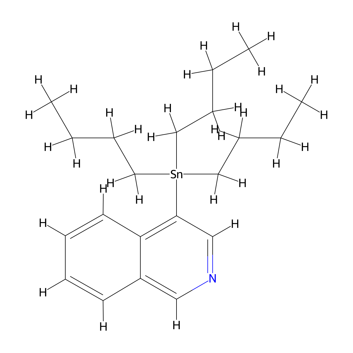 4-(Tributylstannyl)isoquinoline molecular structure, CAS 215031-61-1