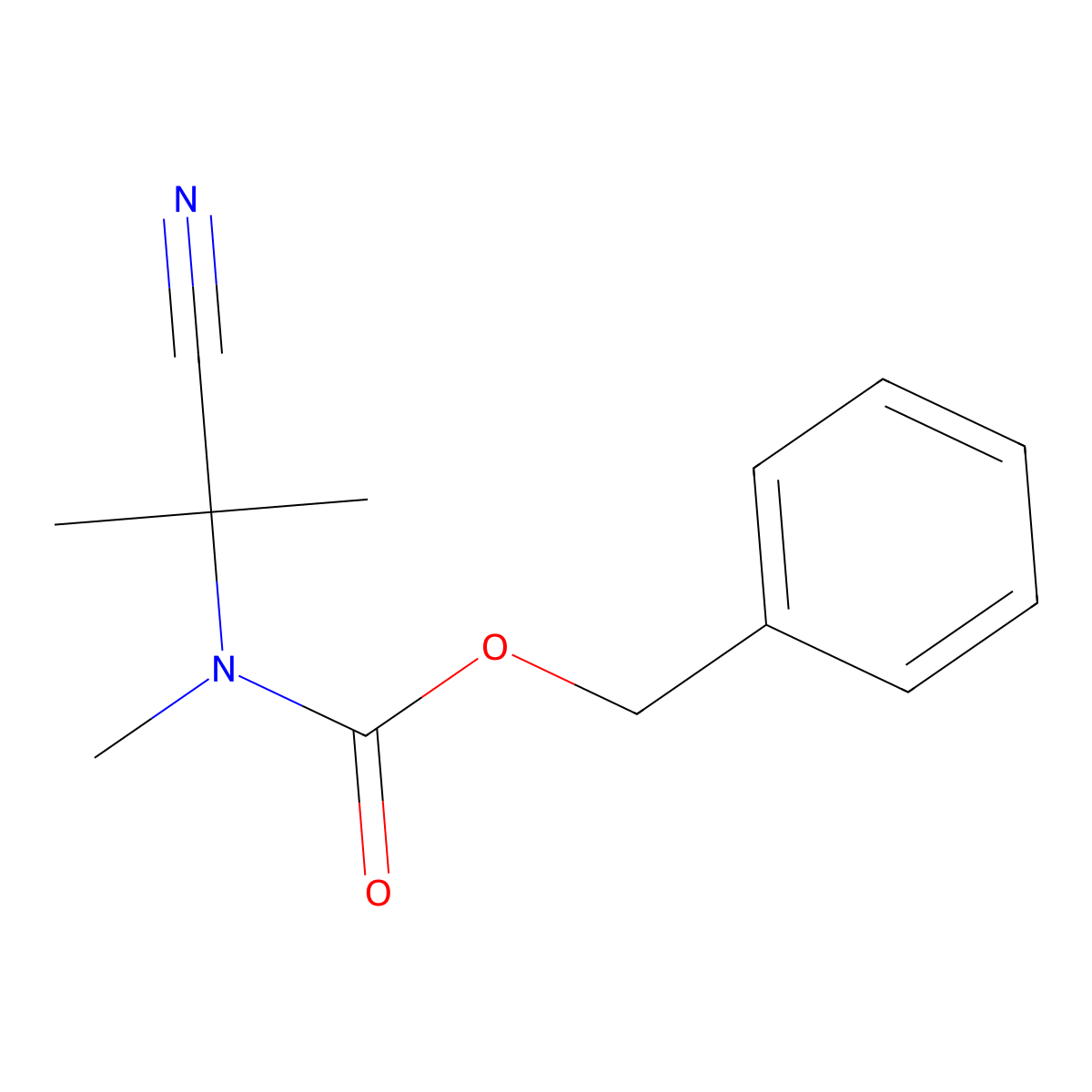 benzyl N-(1-cyano-1-methylethyl)-N-methylcarbamate molecular structure, CAS 2150363-99-6