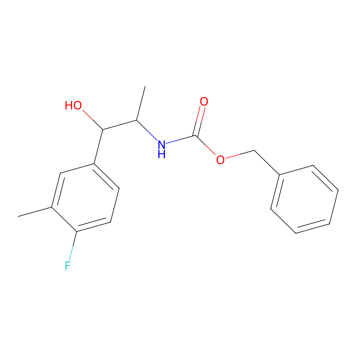 benzyl N-[1-(4-fluoro-3-methylphenyl)-1-hydroxypropan-2-yl]carbamate molecular structure, CAS 2150385-66-1
