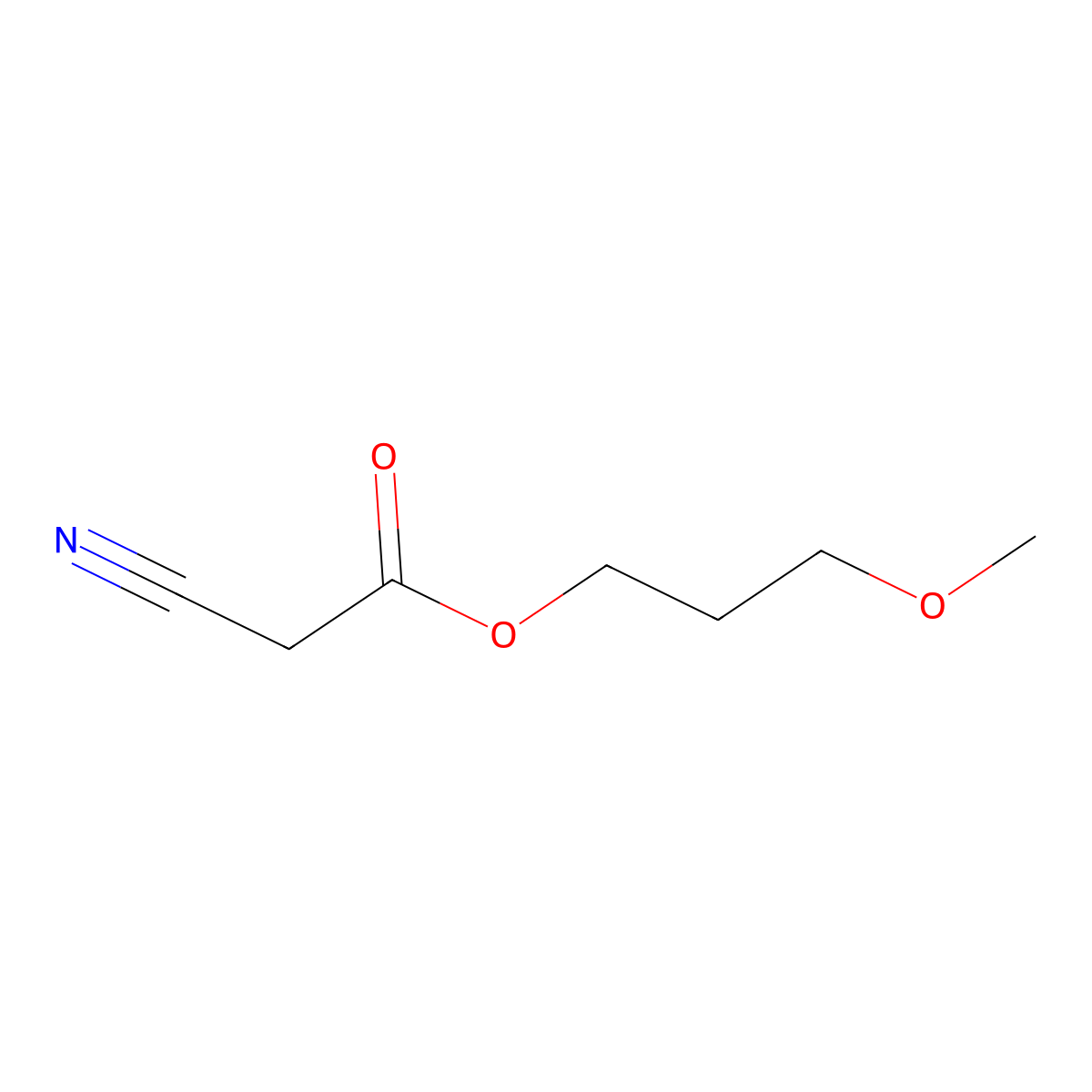 3-Methoxypropyl 2-cyanoacetate molecular structure, CAS 215045-44-6