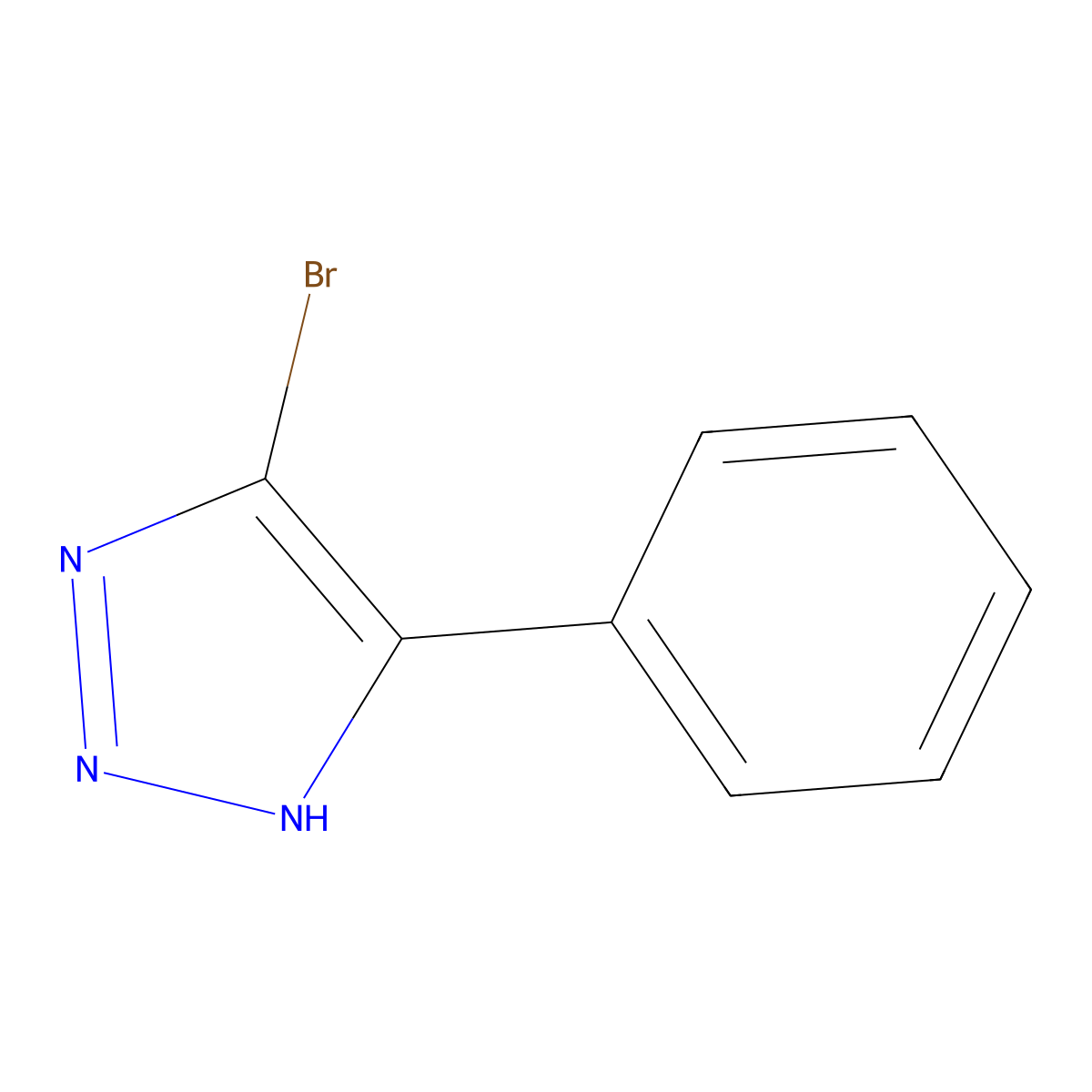 4-Bromo-5-phenyl-1H-1,2,3-triazole molecular structure, CAS 21505-14-6