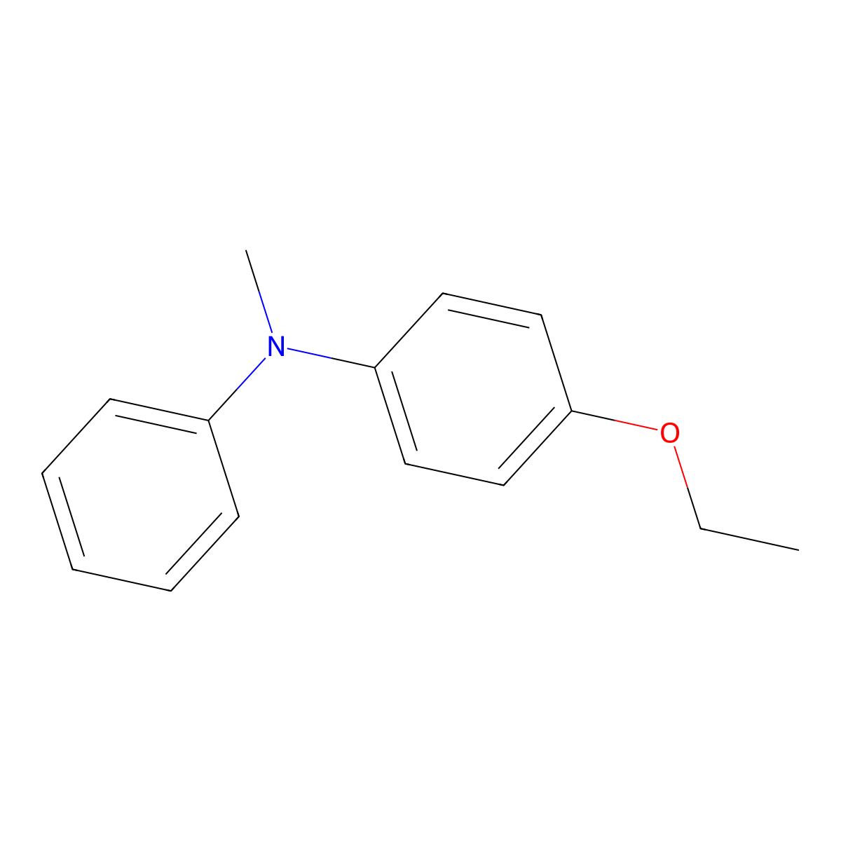 4-Ethoxy-N-methyl-N-phenylaniline molecular structure, CAS 21505-67-9