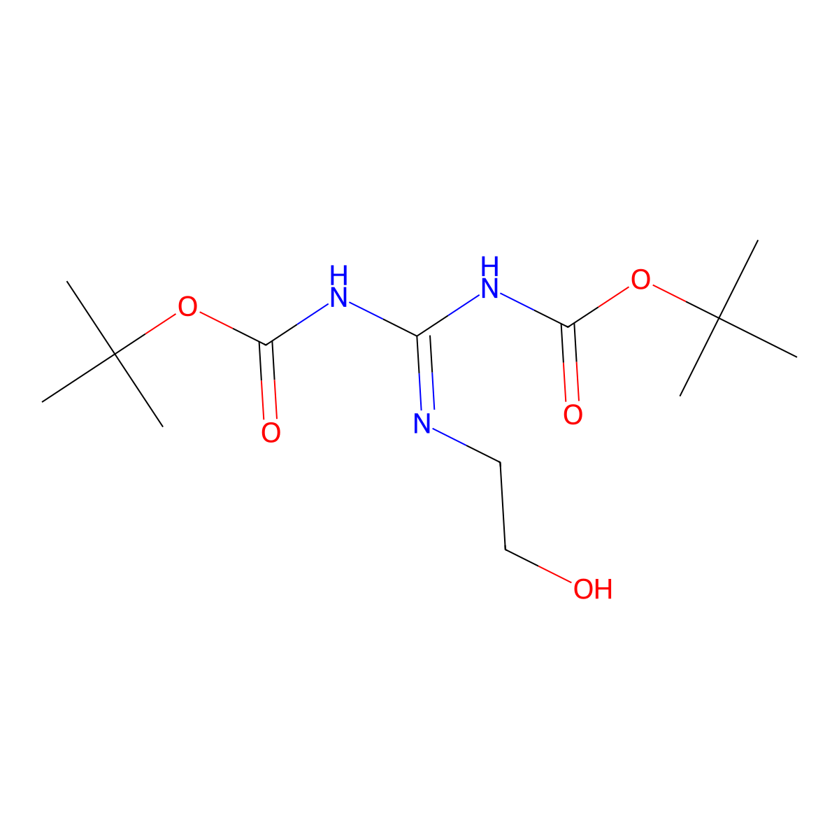 1,3-Di-Boc-2-(2-hydroxyethyl)guanidine molecular structure, CAS 215050-11-6