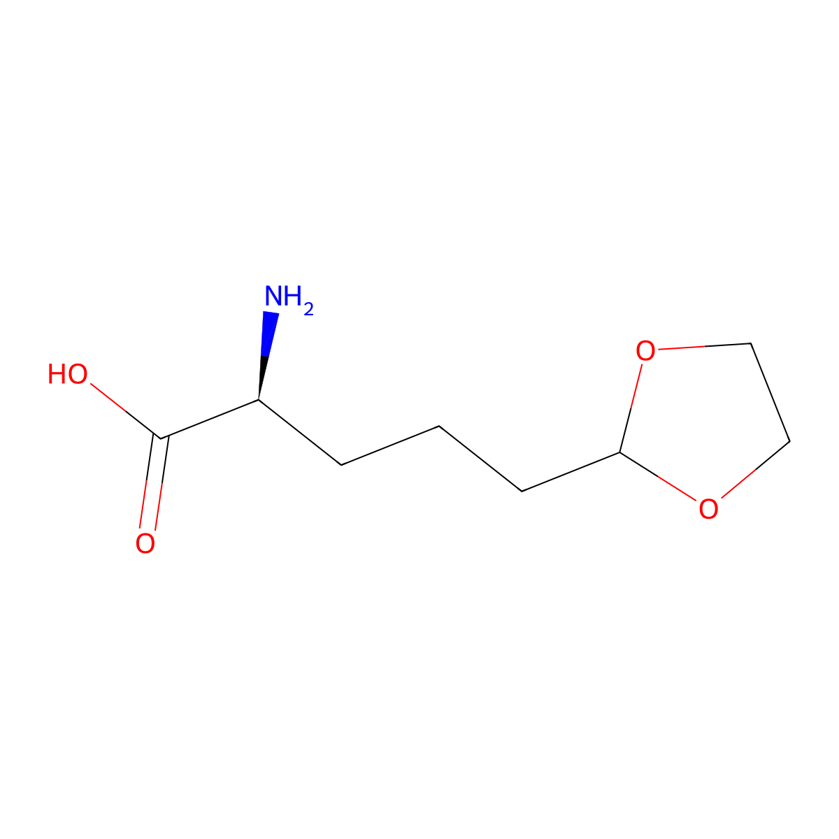 Allysine ethylene acetal molecular structure, CAS 215054-80-1