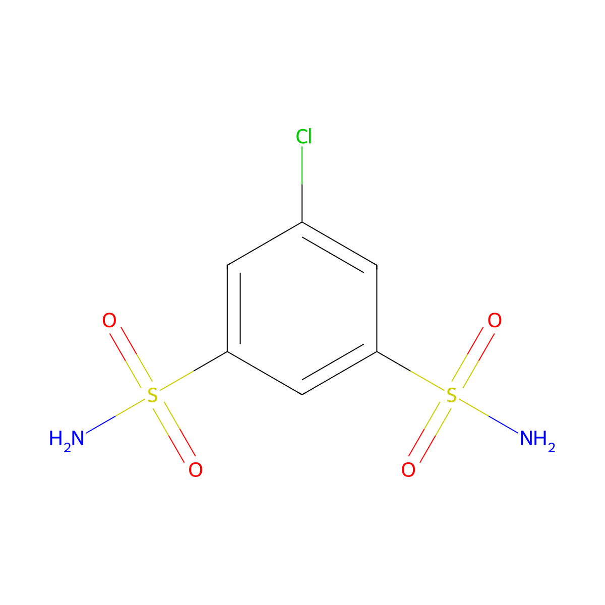 5-Chlorobenzene-1,3-disulfonamide molecular structure, CAS 21506-01-4