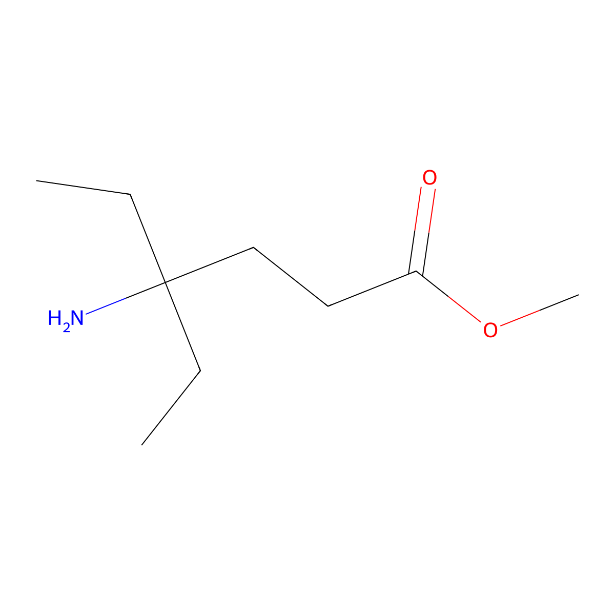 Methyl 4-amino-4-ethylhexanoate molecular structure, CAS 2150619-15-9
