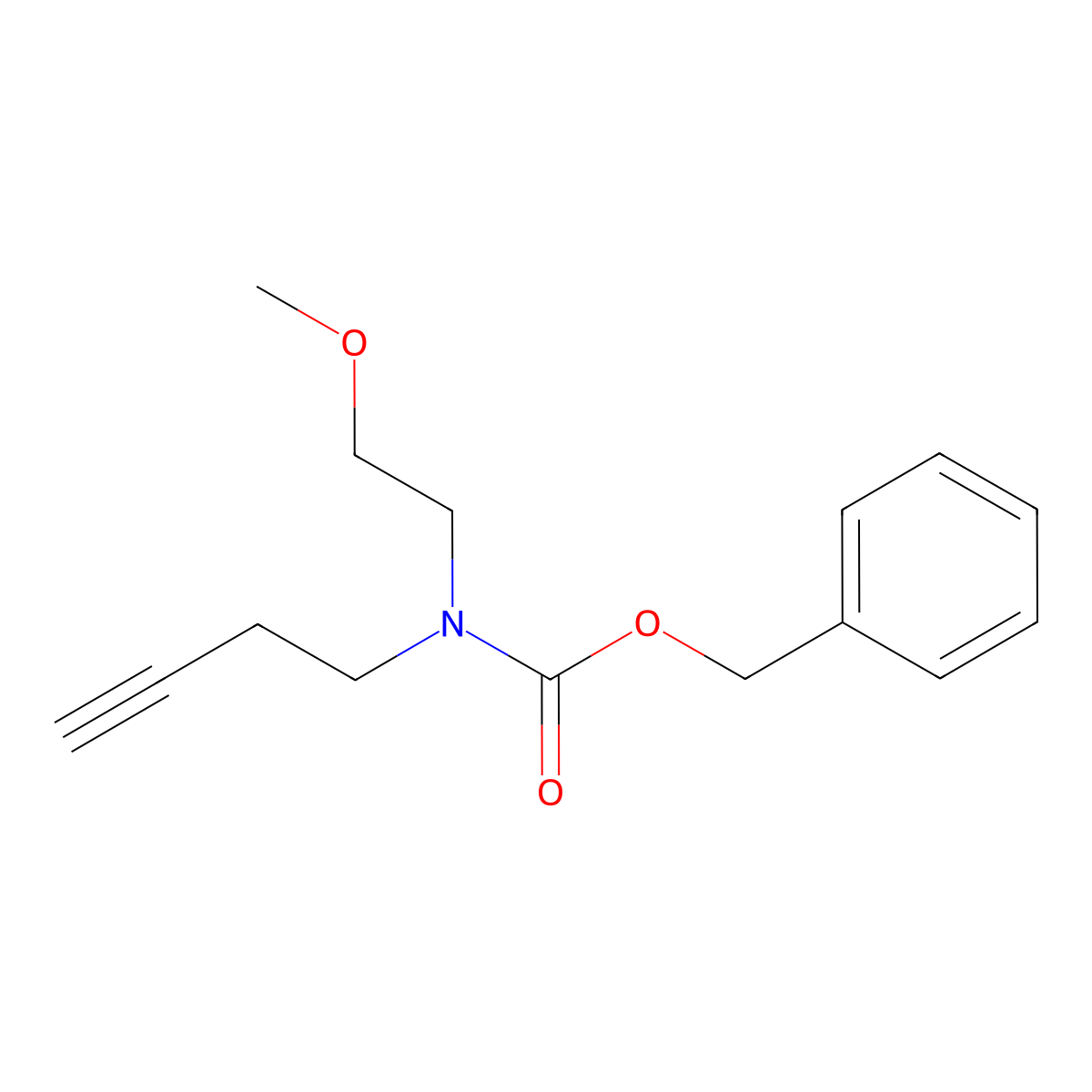 benzyl N-(but-3-yn-1-yl)-N-(2-methoxyethyl)carbamate molecular structure, CAS 2150708-50-0