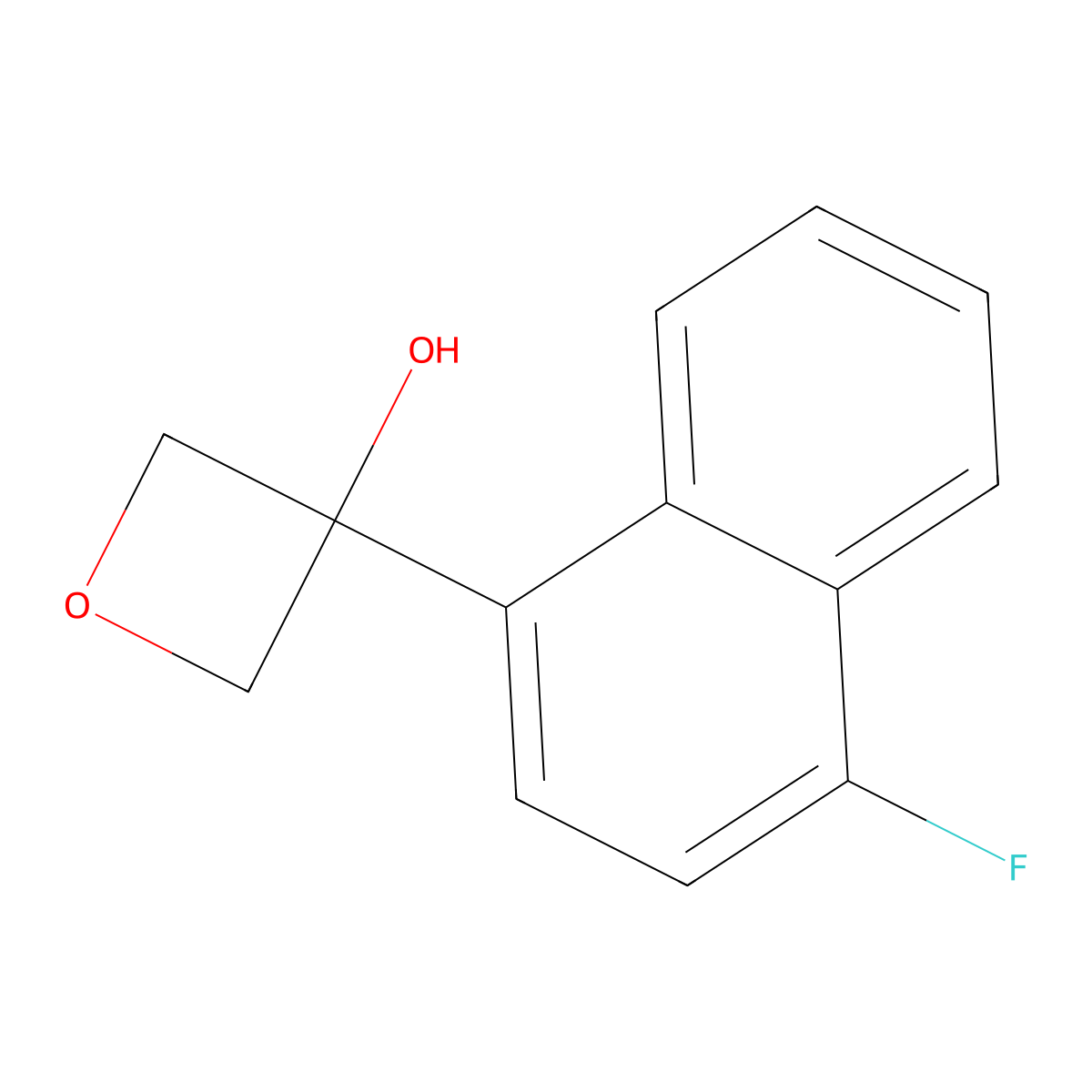 3-(4-Fluoro-1-naphthalenyl)-3-oxetanol molecular structure, CAS 2150750-75-5