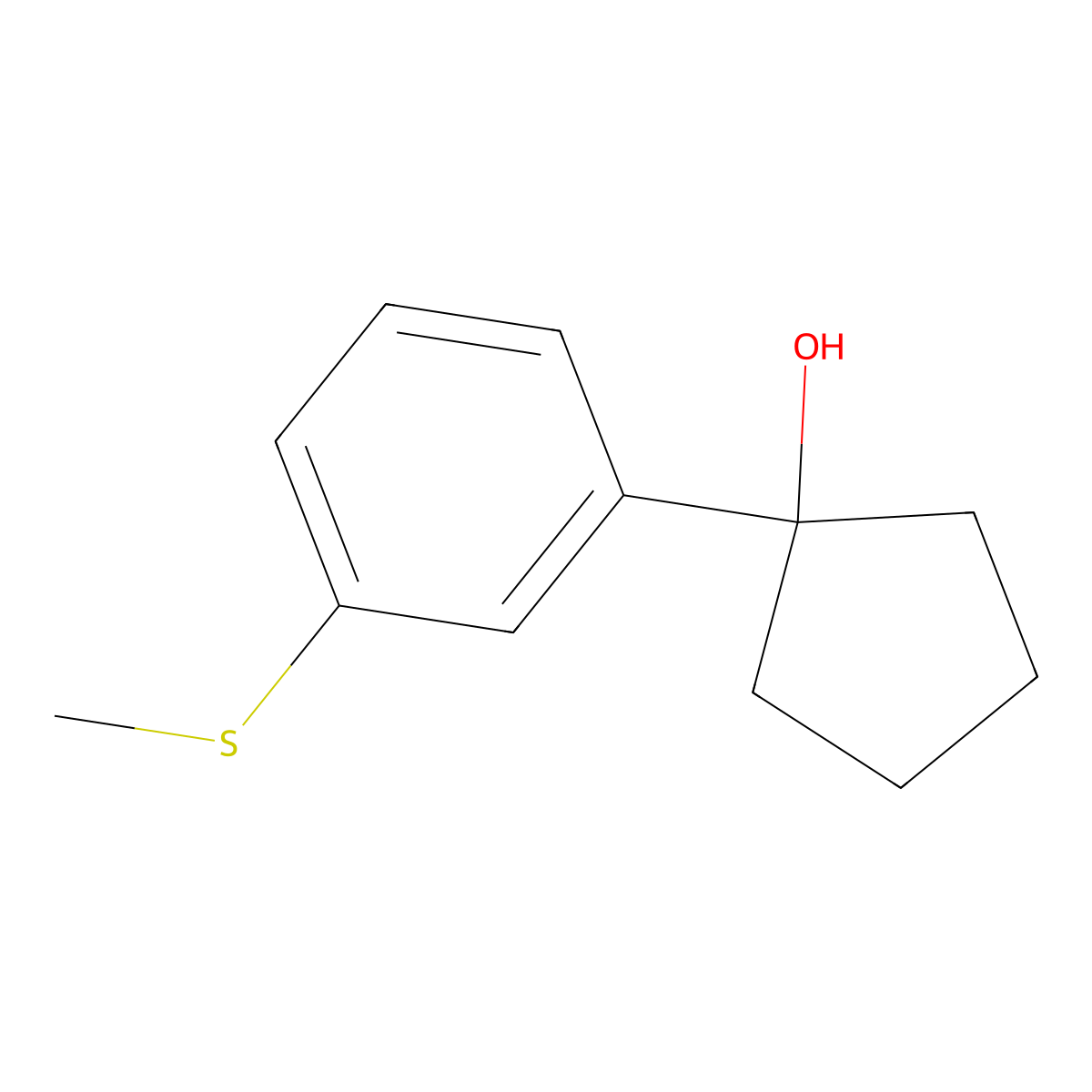 1-(3-(Methylthio)phenyl)cyclopentanol molecular structure, CAS 2150770-08-2