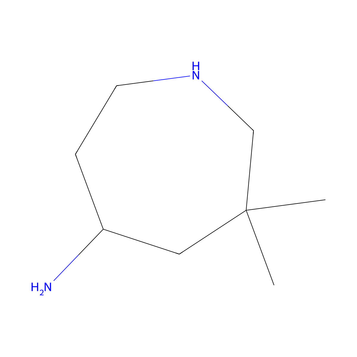 6,6-Dimethylazepan-4-amine molecular structure, CAS 2150777-33-4
