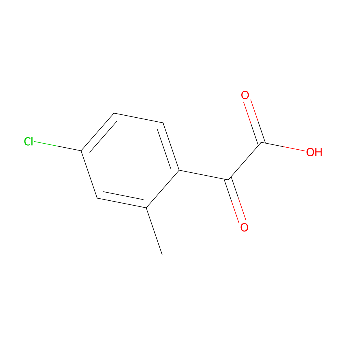 2-(4-Chloro-2-methylphenyl)-2-oxoacetic acid molecular structure, CAS 2150782-41-3
