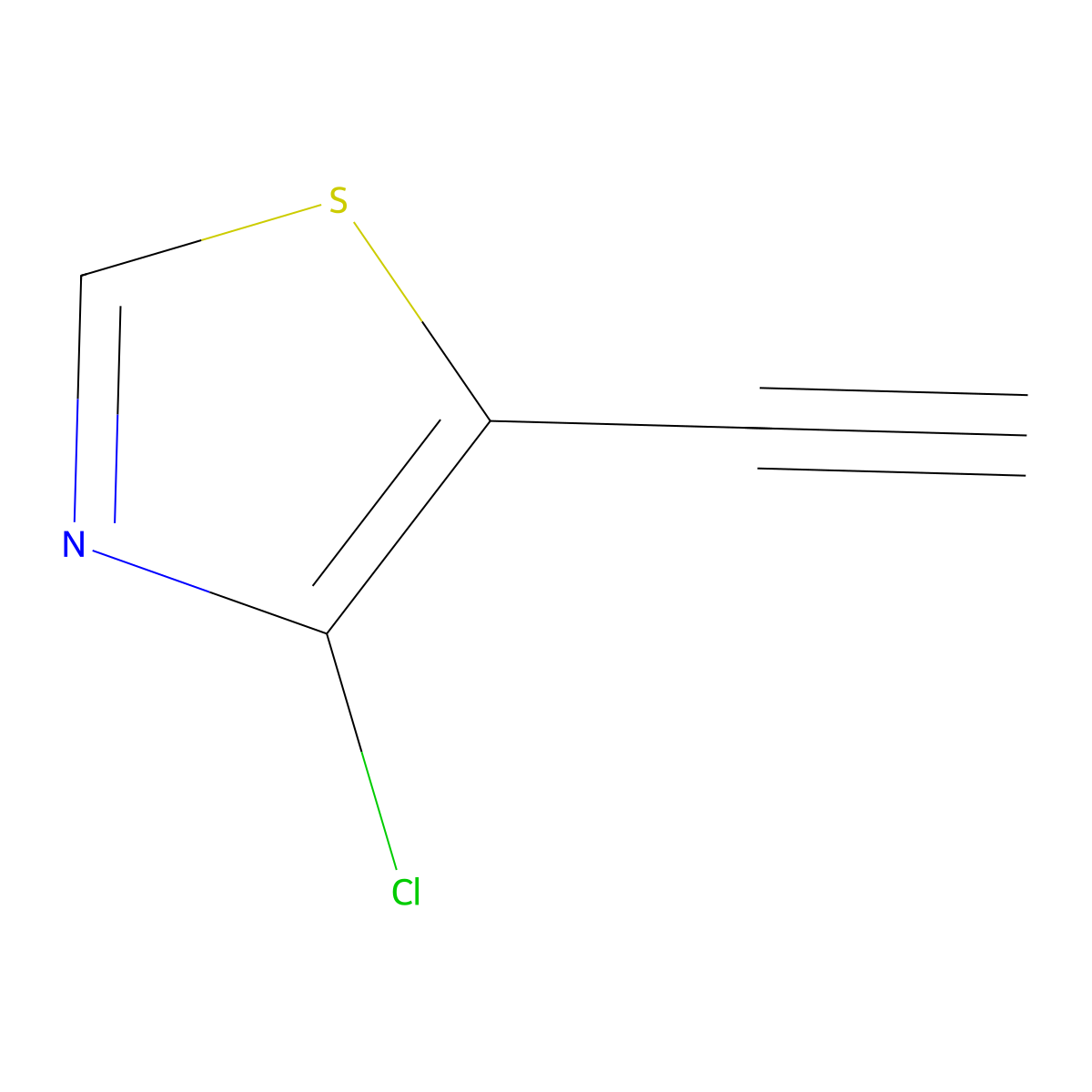 4-Chloro-5-ethynylthiazole molecular structure, CAS 2150785-87-6