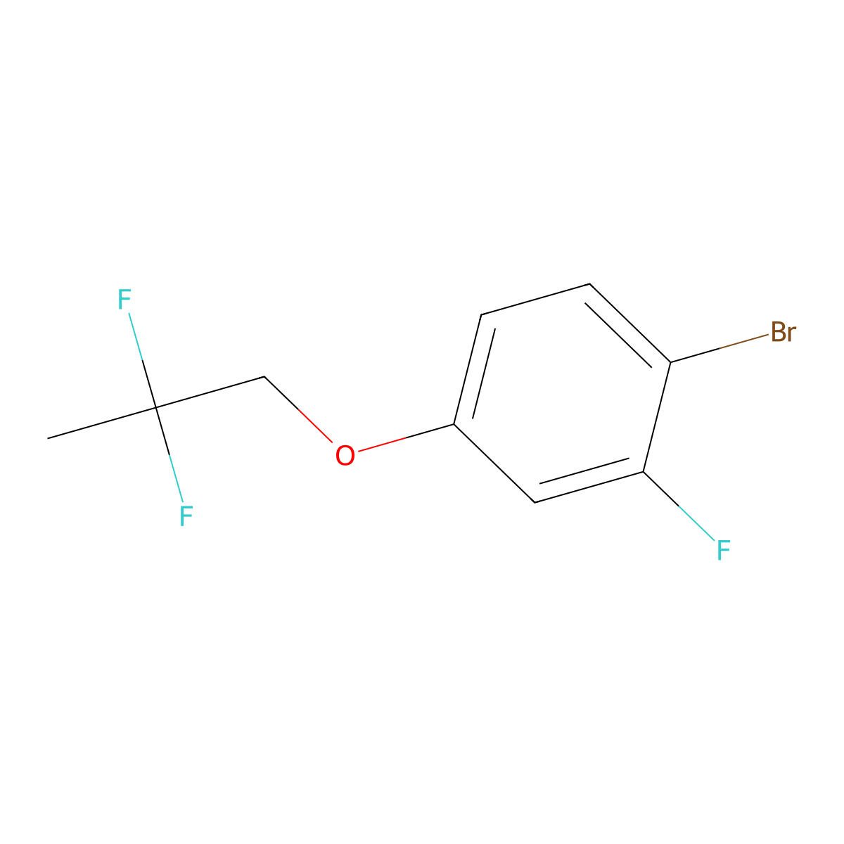 1-Bromo-4-(2,2-difluoro-propoxy)-2-fluoro-benzene molecular structure, CAS 2150821-68-2