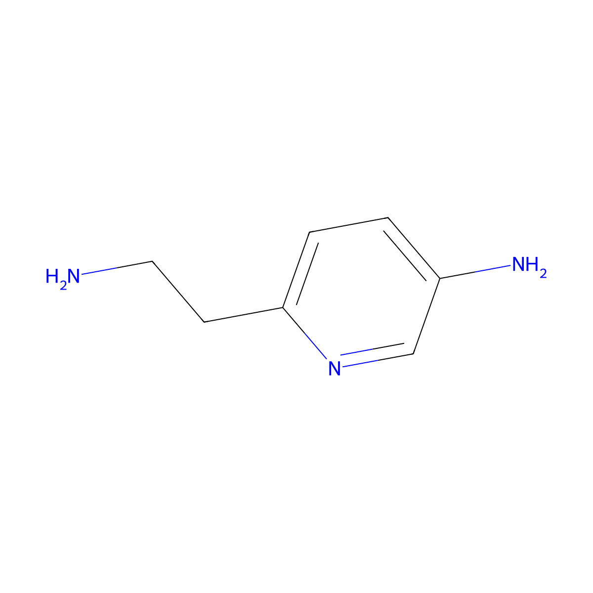 6-(2-Aminoethyl)pyridin-3-amine molecular structure, CAS 215099-43-7