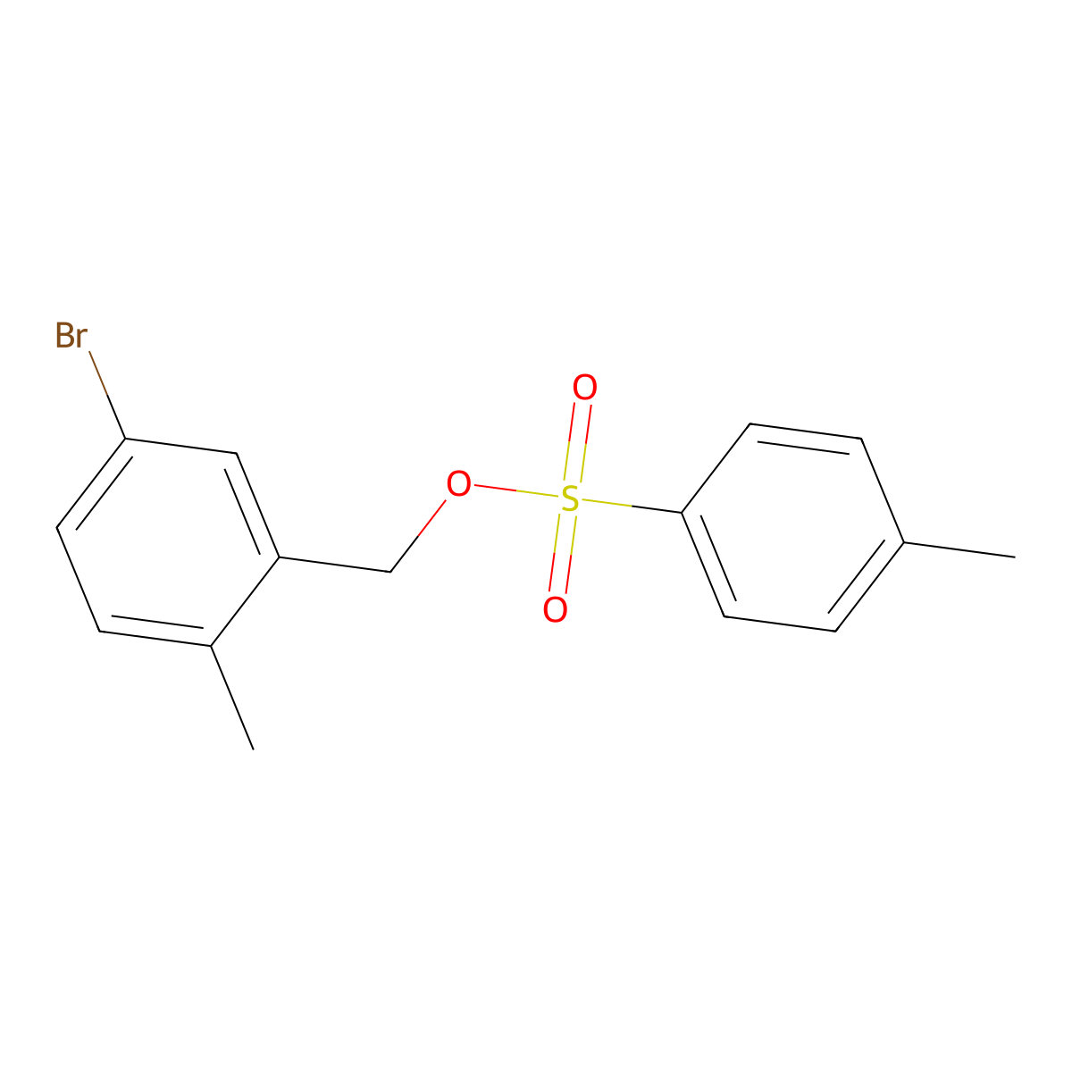 (5-Bromo-2-methylphenyl)methyl 4-methylbenzene-1-sulfonate molecular structure, CAS 2150997-10-5