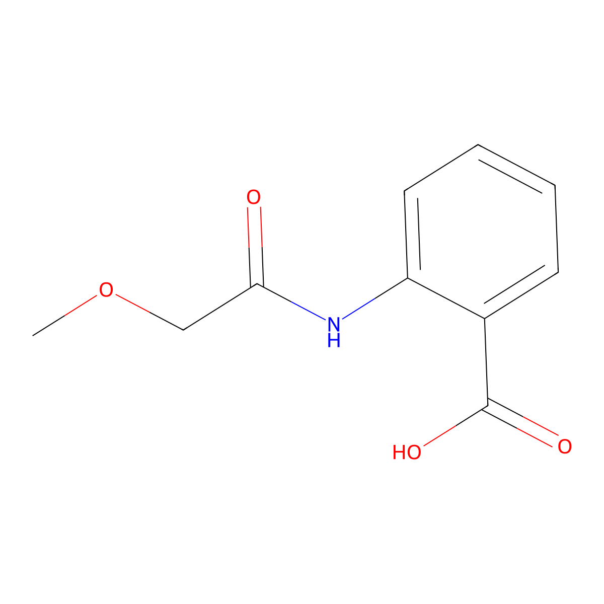 2-[(Methoxyacetyl)amino]benzoic acid molecular structure, CAS 215102-53-7