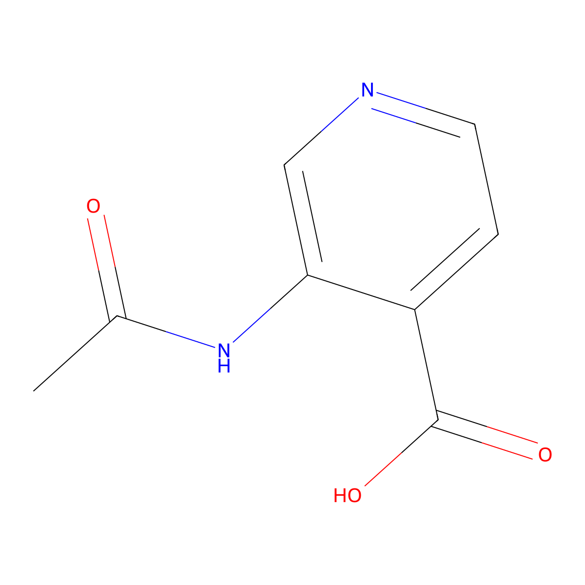 3-Acetamidopyridine-4-carboxylic acid molecular structure, CAS 215103-12-1