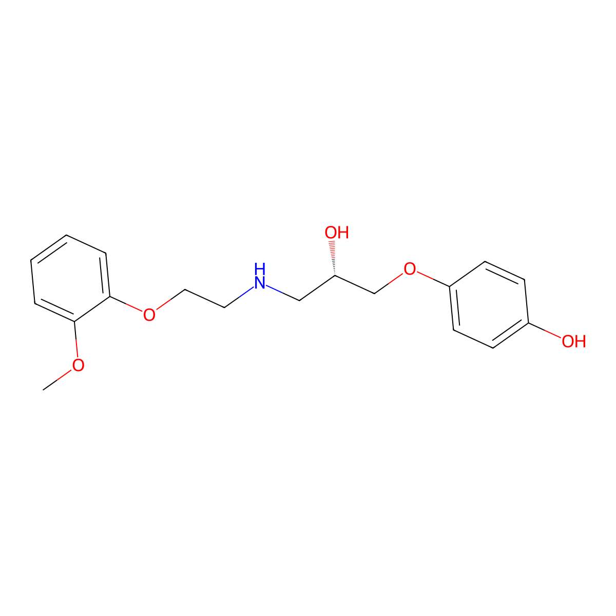 (S)-4-(2-Hydroxy-3-((2-(2-methoxyphenoxy)ethyl)amino)propoxy)phenol molecular structure, CAS 2151041-09-5