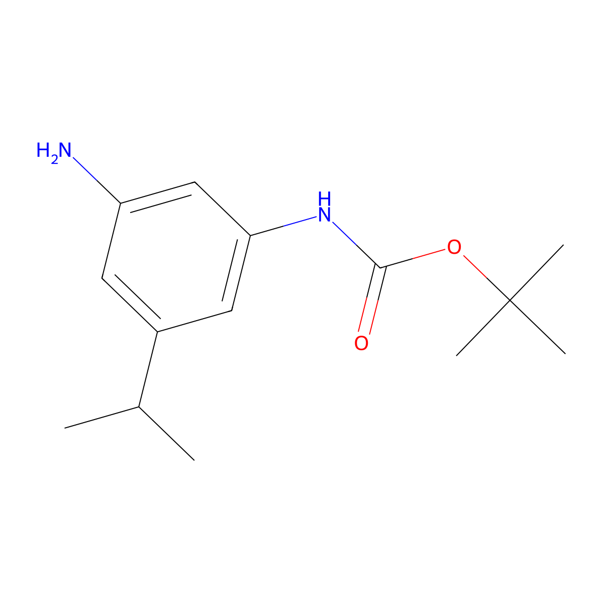 tert-butyl N-[3-amino-5-(propan-2-yl)phenyl]carbamate molecular structure, CAS 2151127-16-9