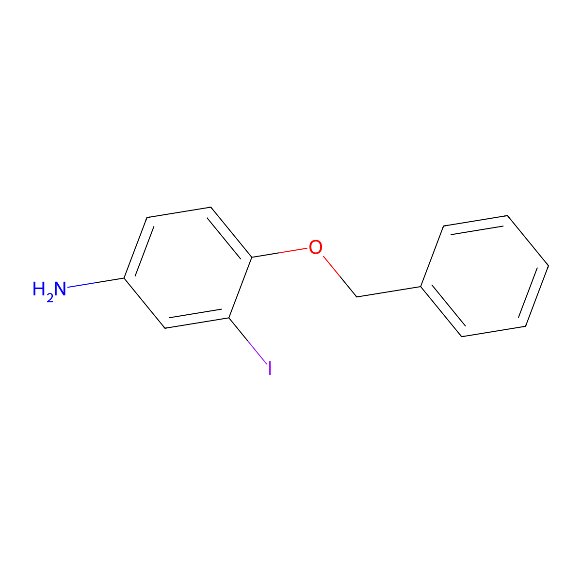 4-(Benzyloxy)-3-iodobenzenamine molecular structure, CAS 215113-64-7