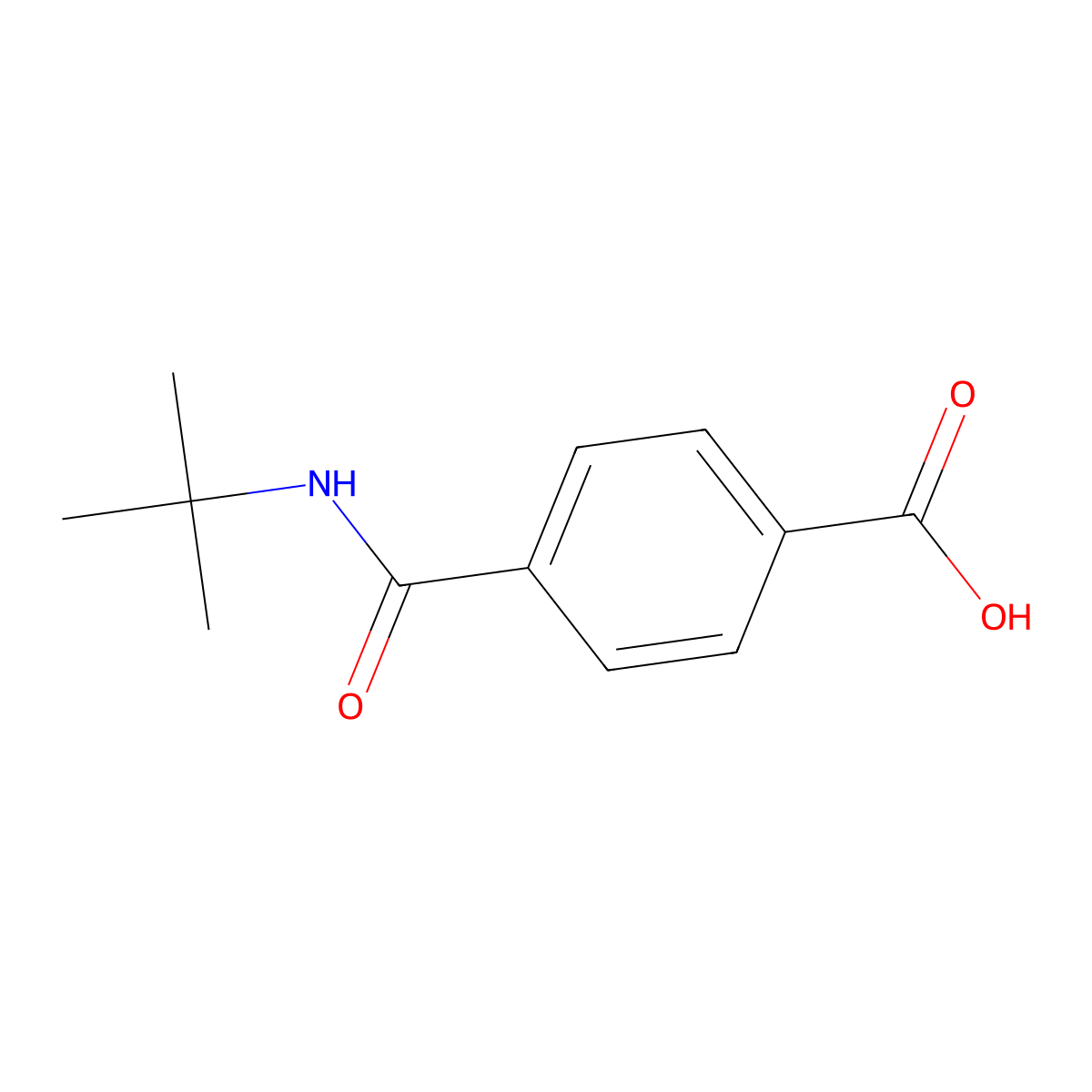 4-(tert-Butylcarbamoyl)benzoic acid molecular structure, CAS 215118-68-6