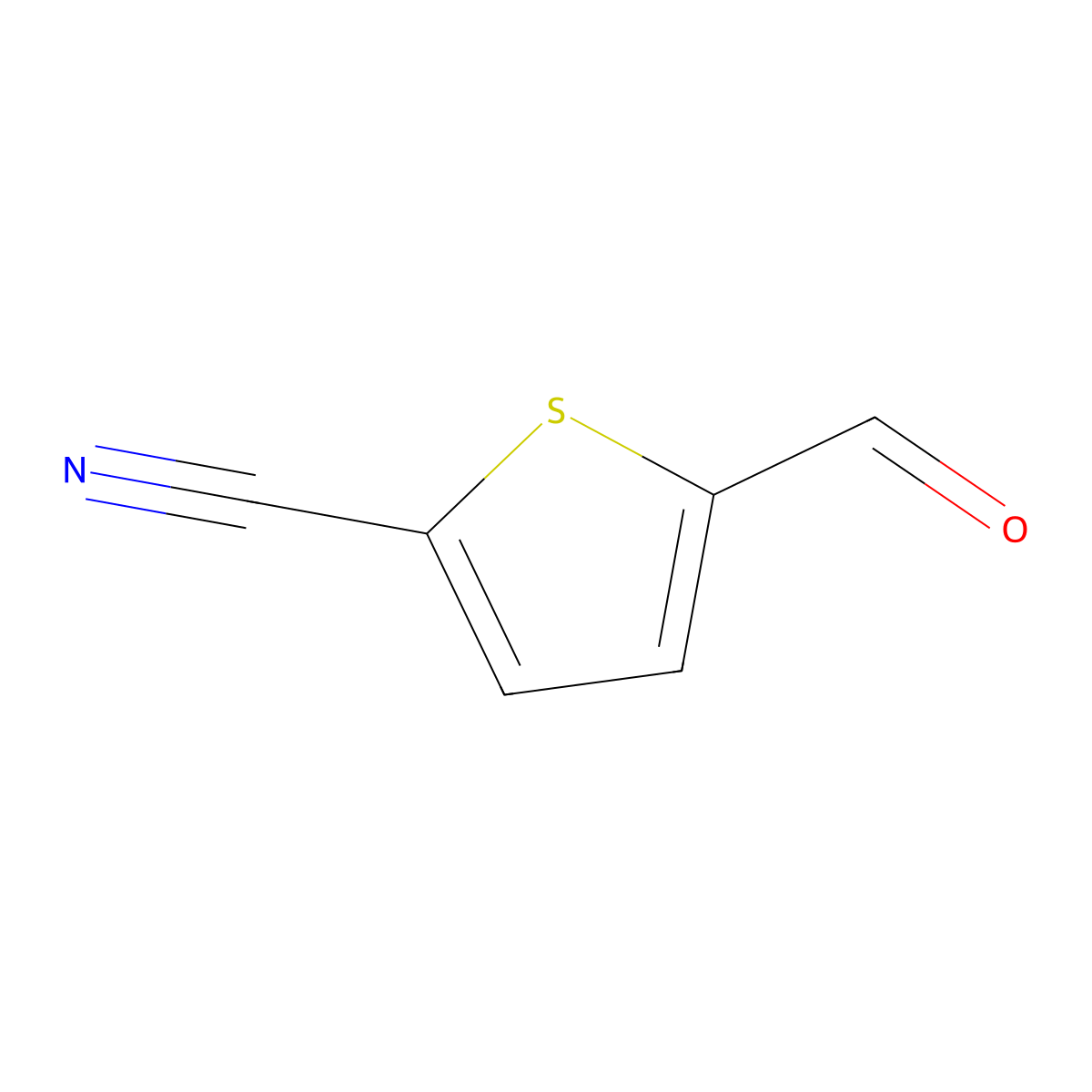 5-Formylthiophene-2-Carbonitrile molecular structure, CAS 21512-16-3
