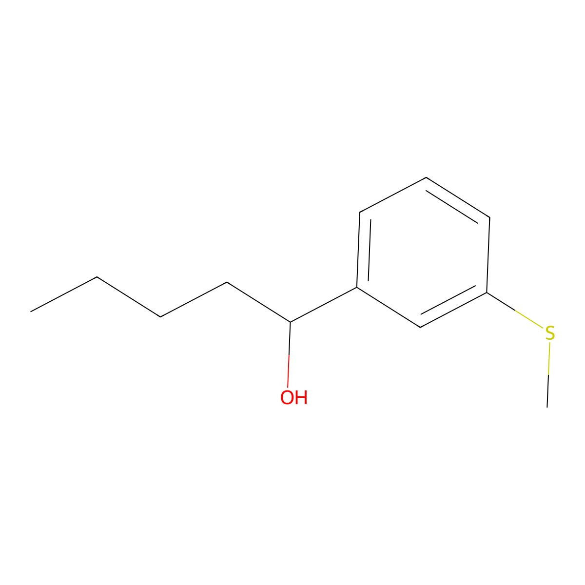 alpha-Butyl-3-(methylthio)benZenemethanol molecular structure, CAS 2151201-98-6