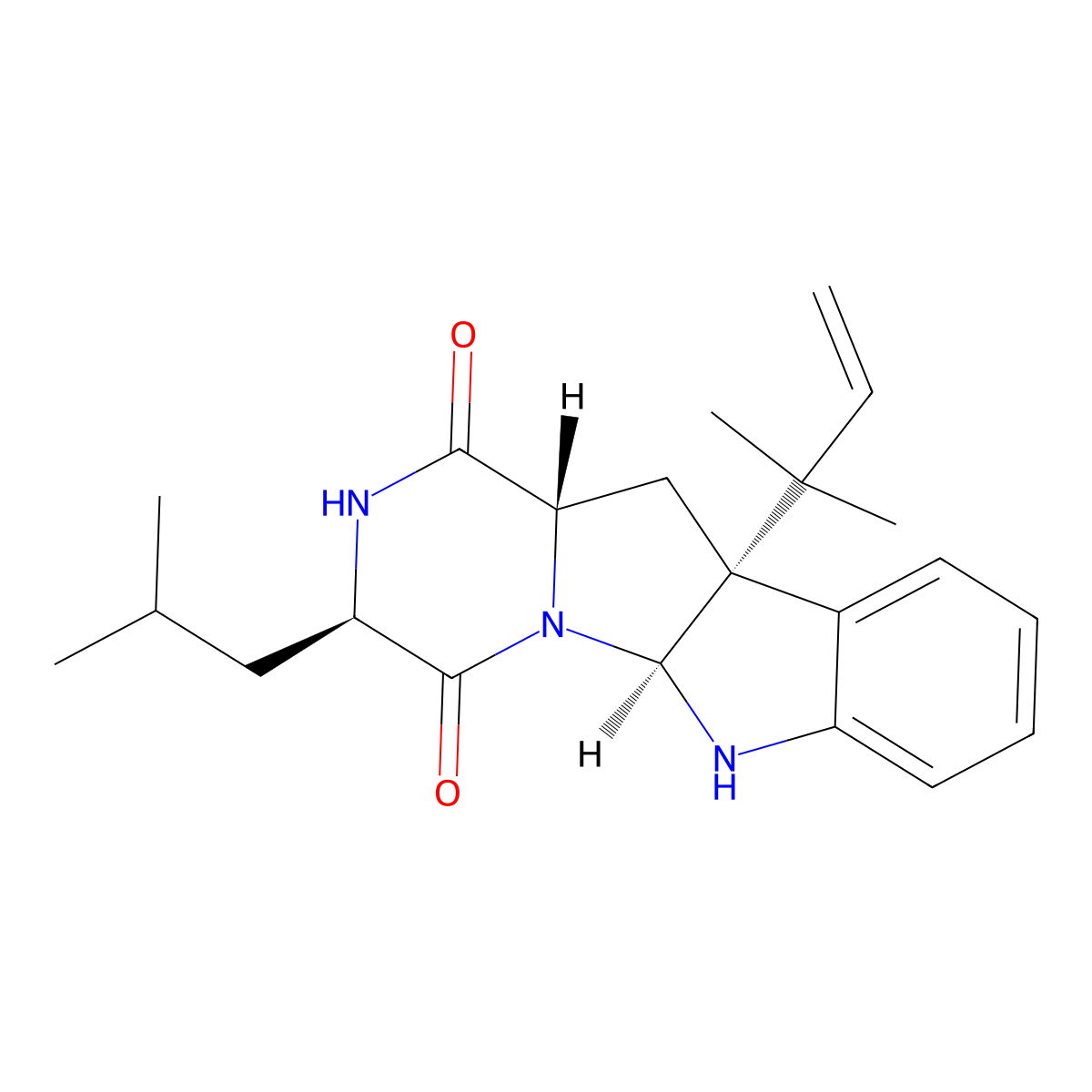 Brevicompanine B molecular structure, CAS 215121-47-4