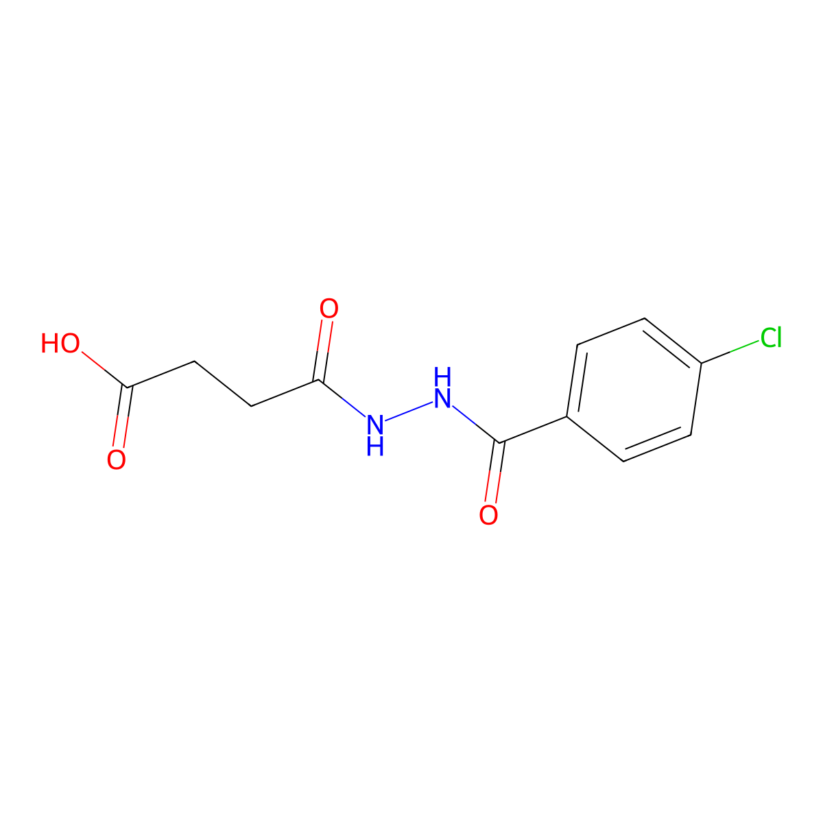 4-[2-(4-Chlorobenzoyl)hydrazino]-4-oxobutanoic acid molecular structure, CAS 215121-50-9
