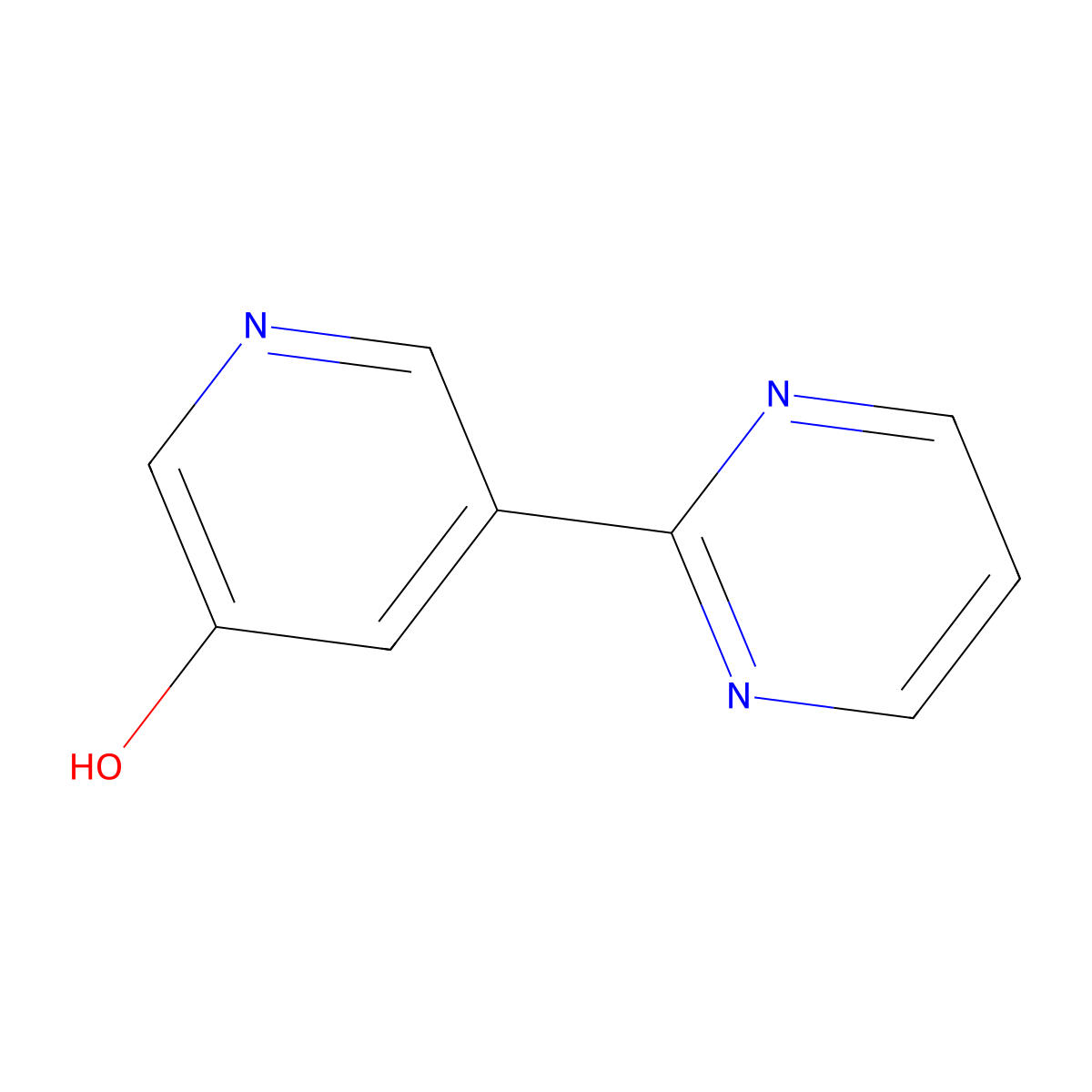 5-(2-pyrimidinyl)-3-Pyridinol molecular structure, CAS 2151219-33-7